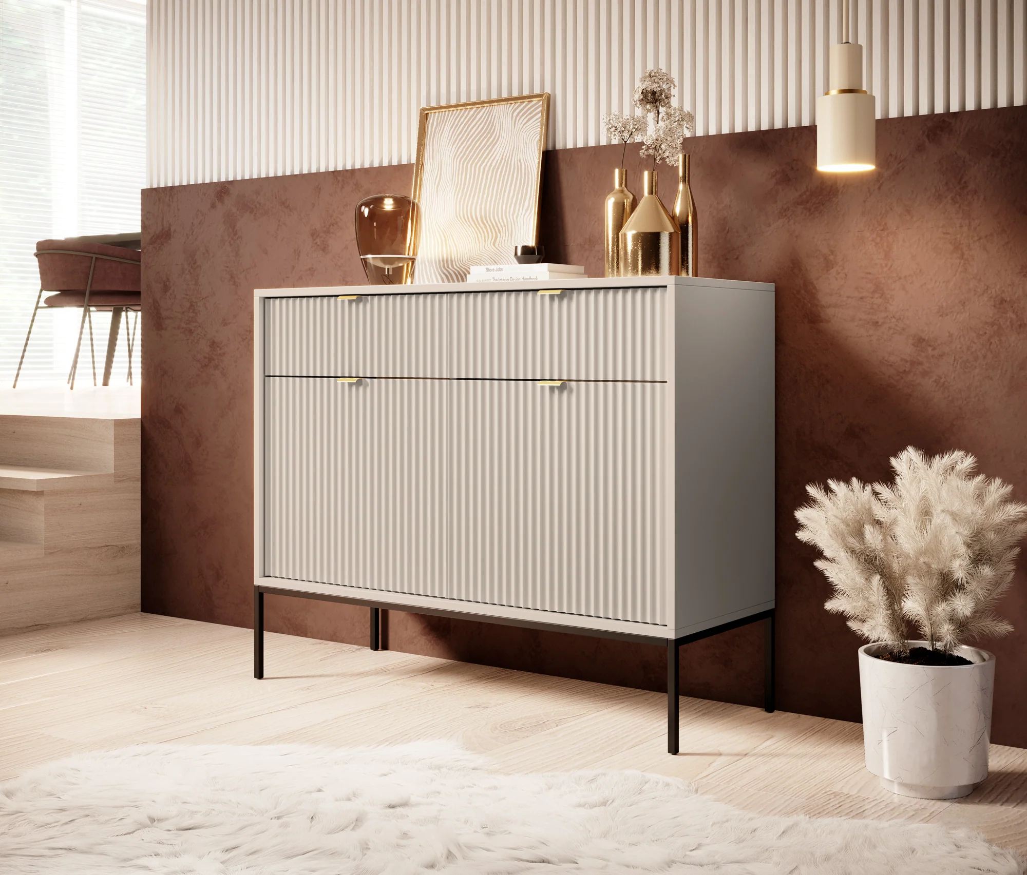 Navil  - Dressoir - Beige - 104x39x83 cm