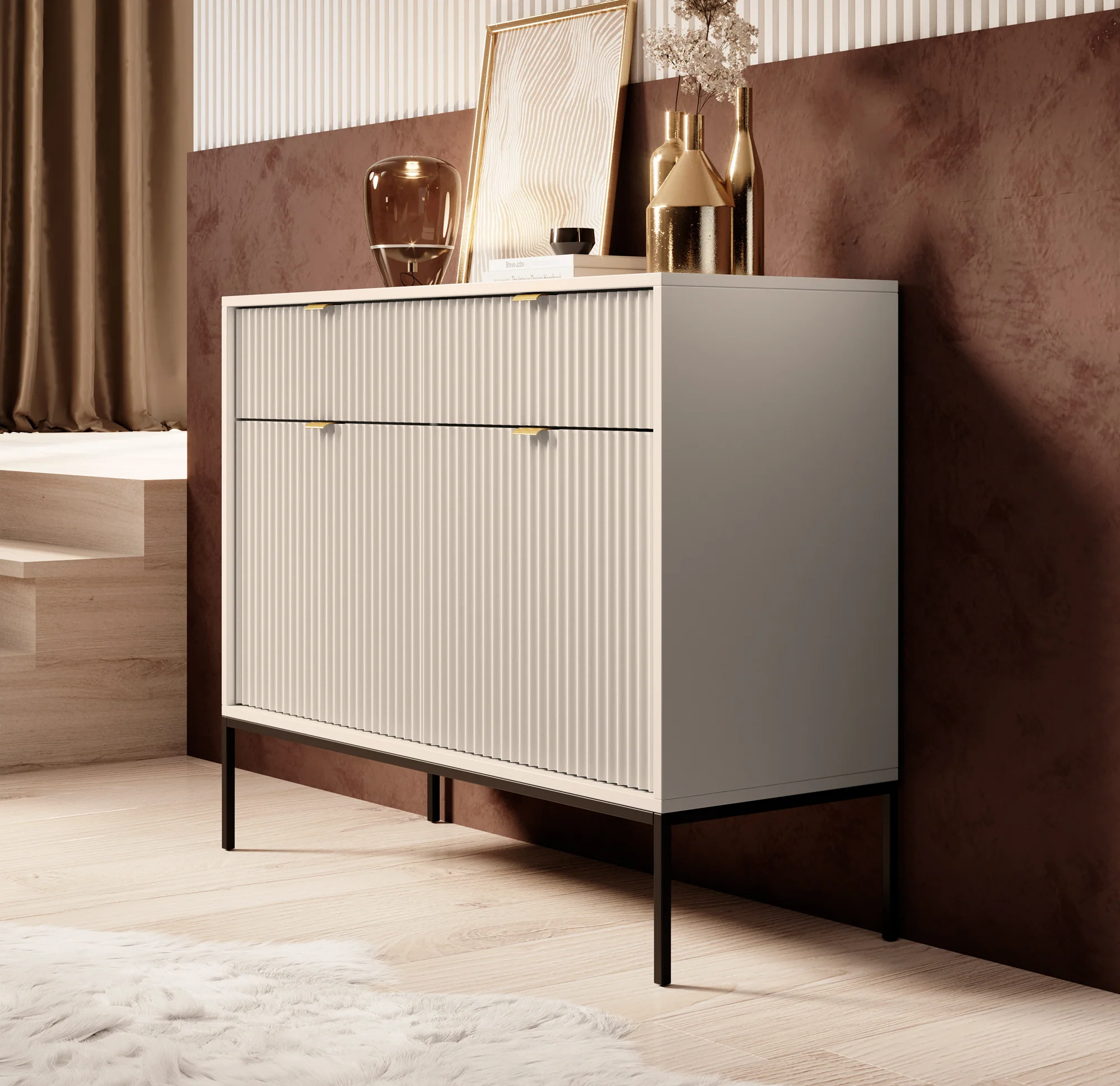 Navil  - Dressoir - Beige - 104x39x83 cm - Image 4