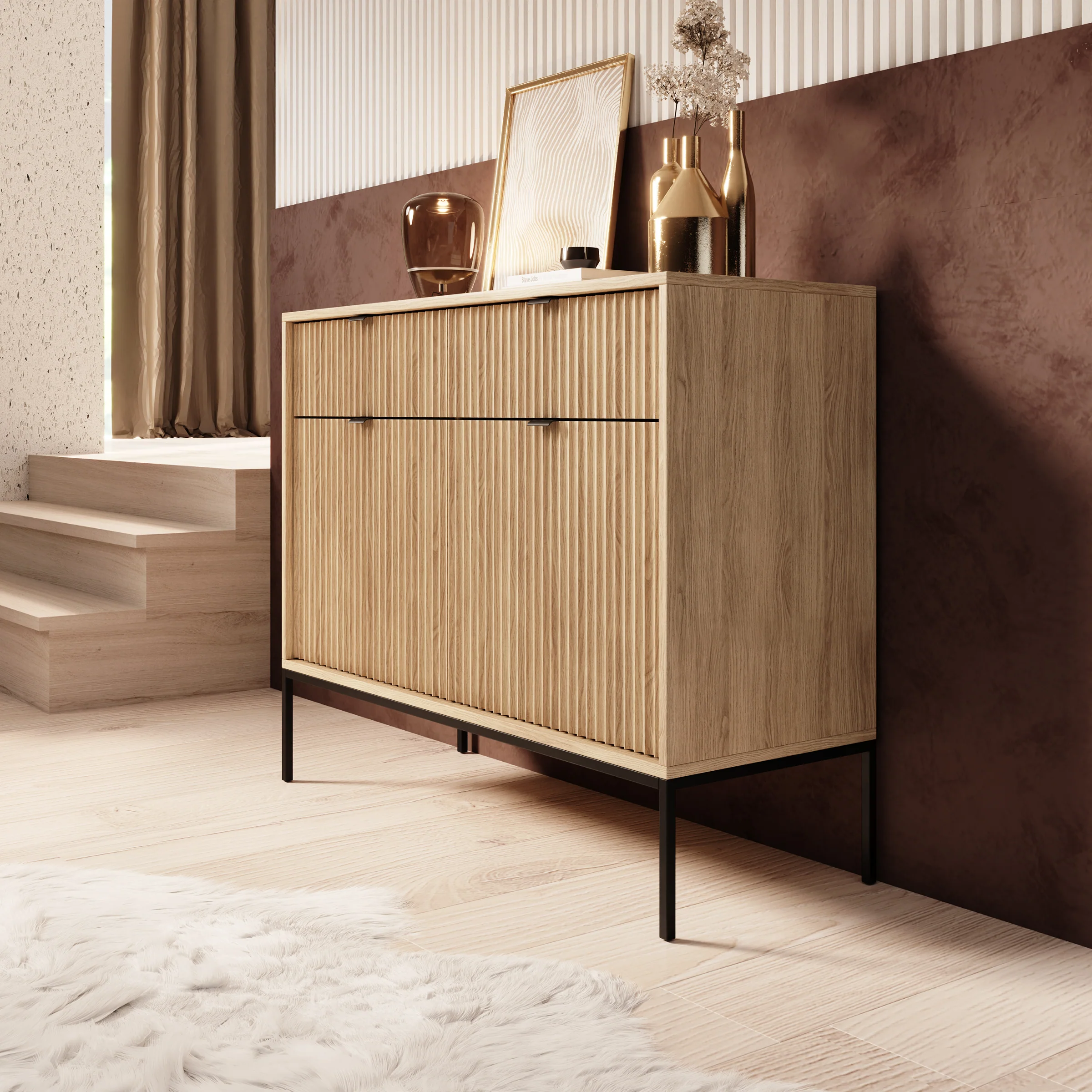 Navil - Dressoir - Eikenpatroon - 104x39x83 cm - Image 4