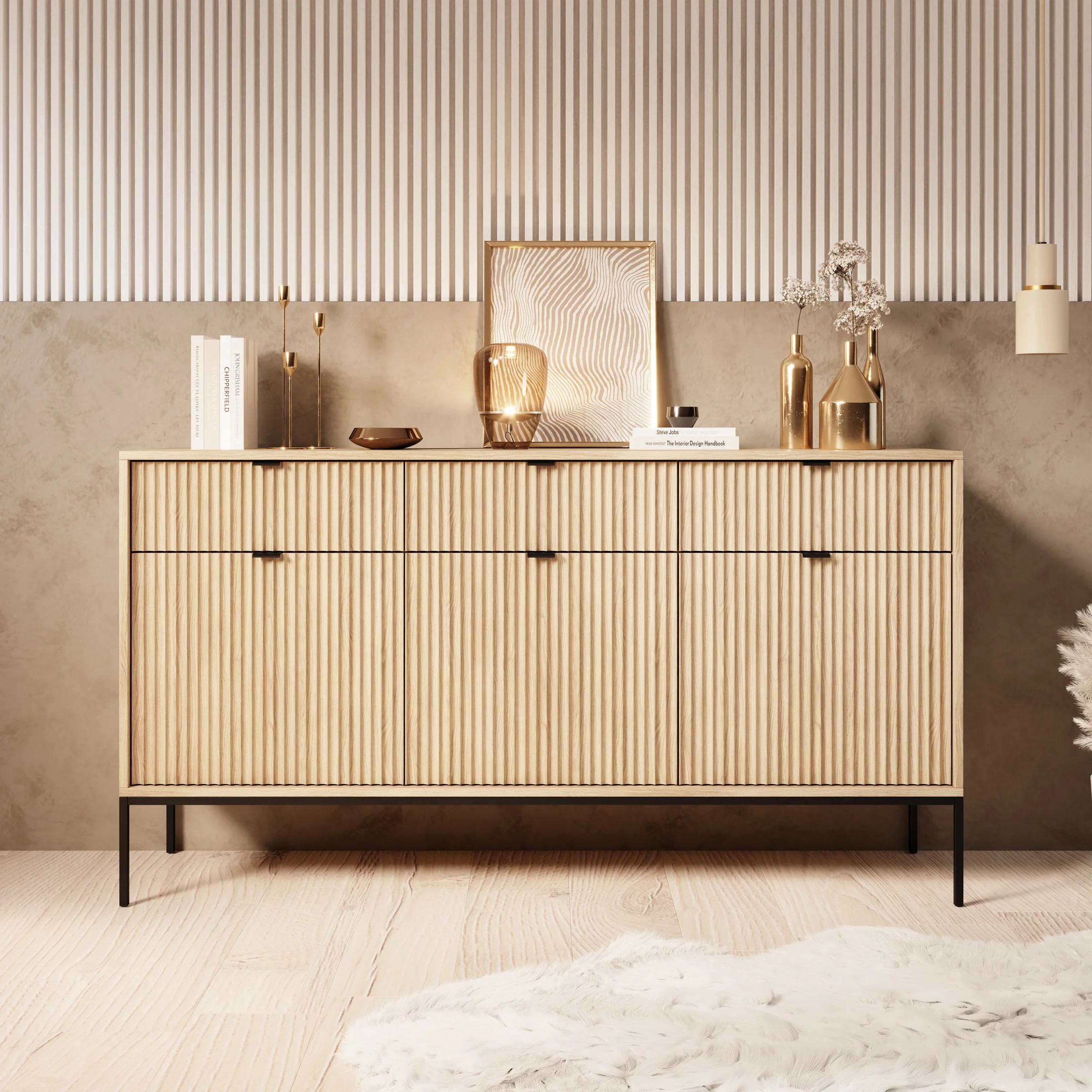 Navil - Dressoir - Eikenpatroon - 154x39x83 cm - Image 3