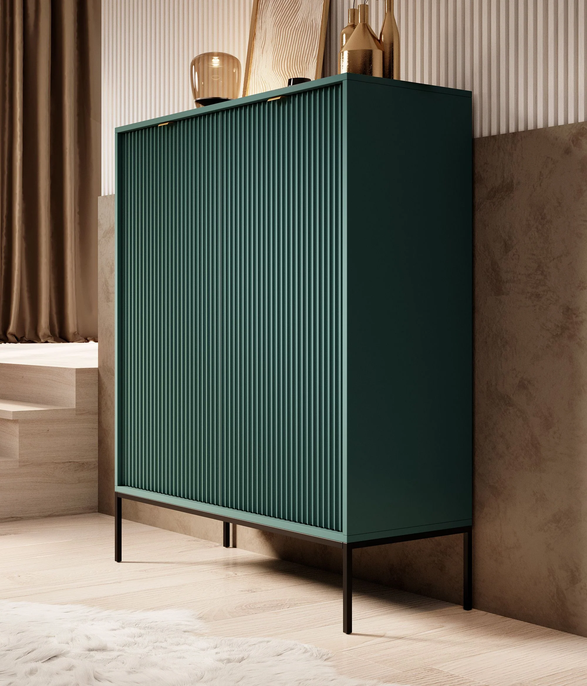 Navil - Dressoir - Groen - 104x39x125 cm - Image 4