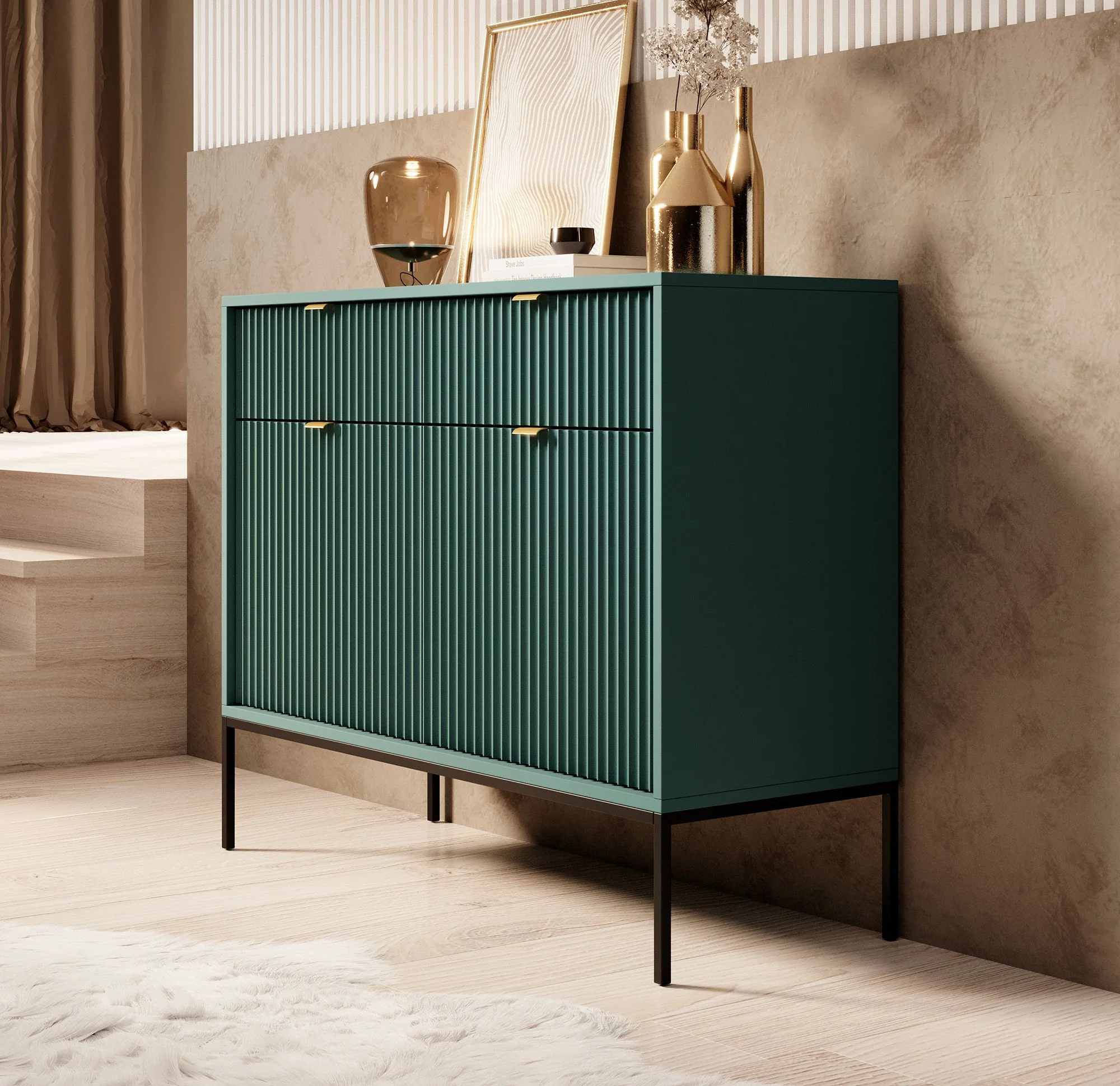 Navil - Dressoir - Groen - 104x39x83 cm - Image 4