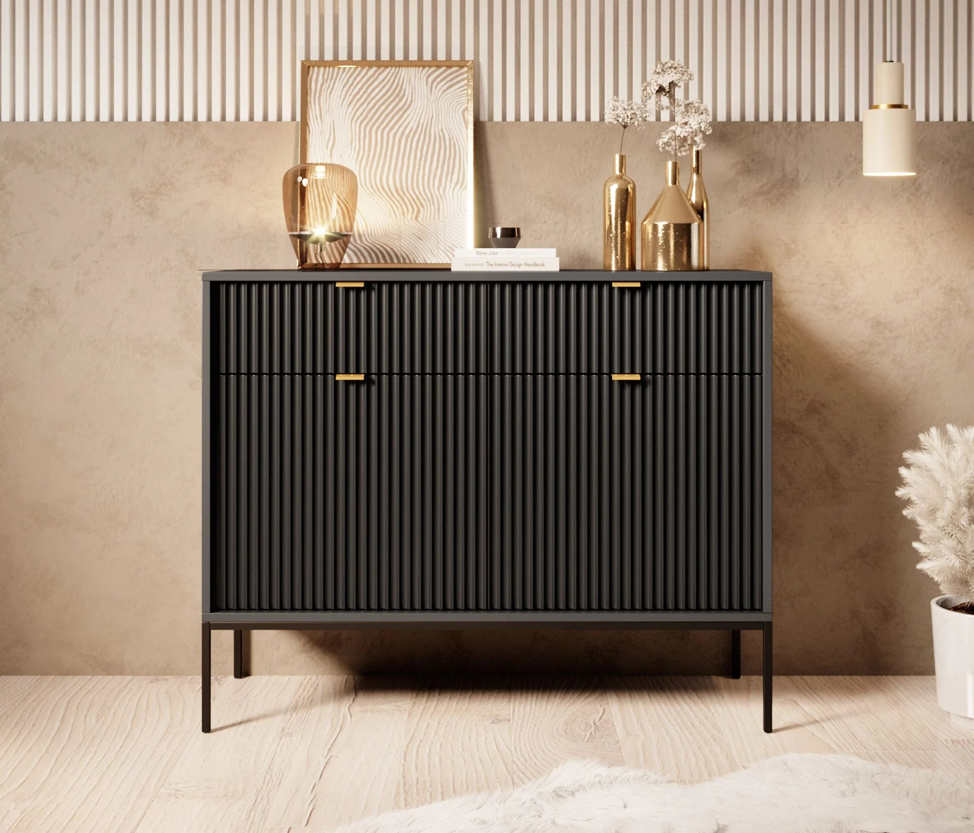 Navil - Dressoir - Zwart - 104x39x83 cm - Image 2
