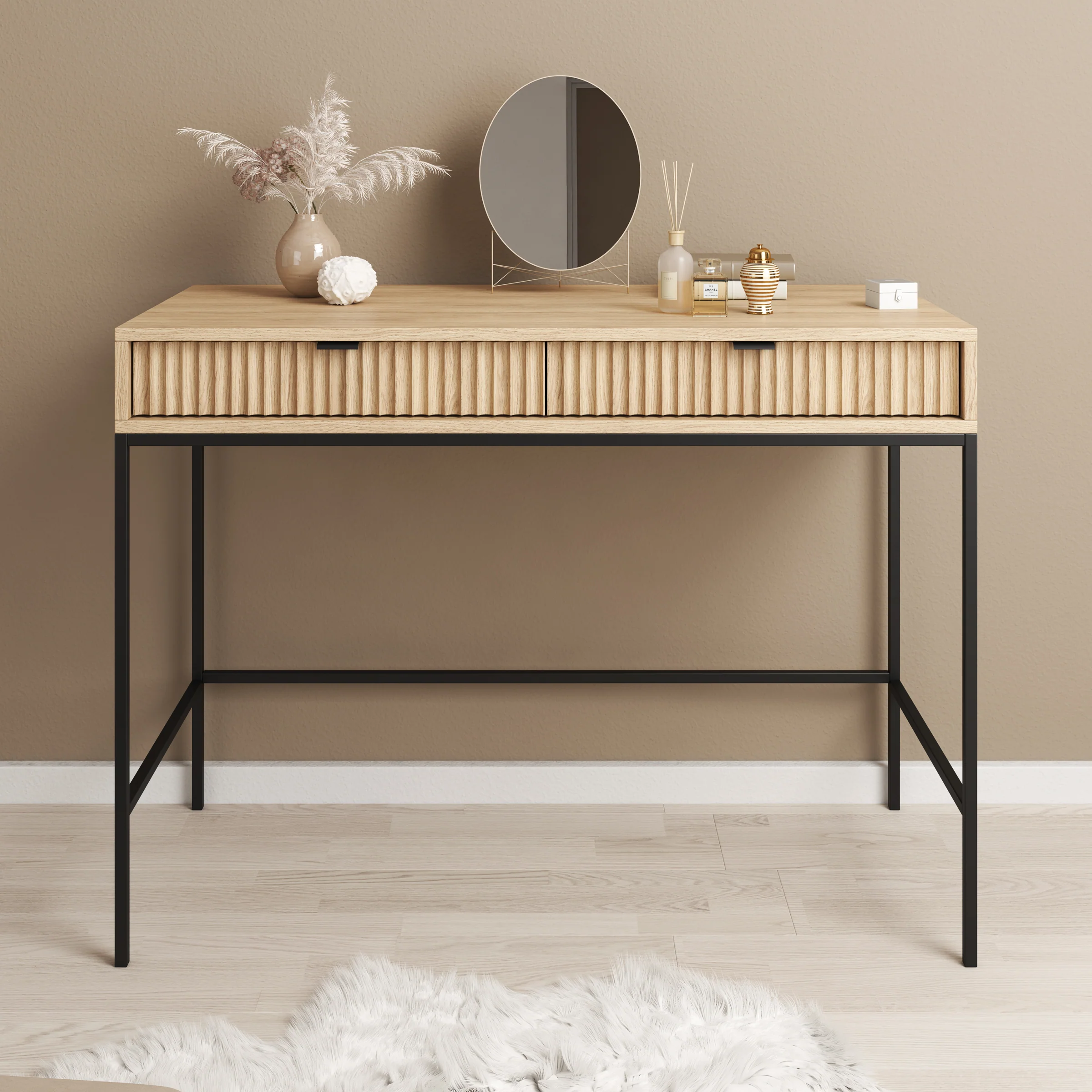 Navil - Kaptafel - Eikenpatroon - 104x50x78 cm - Image 3