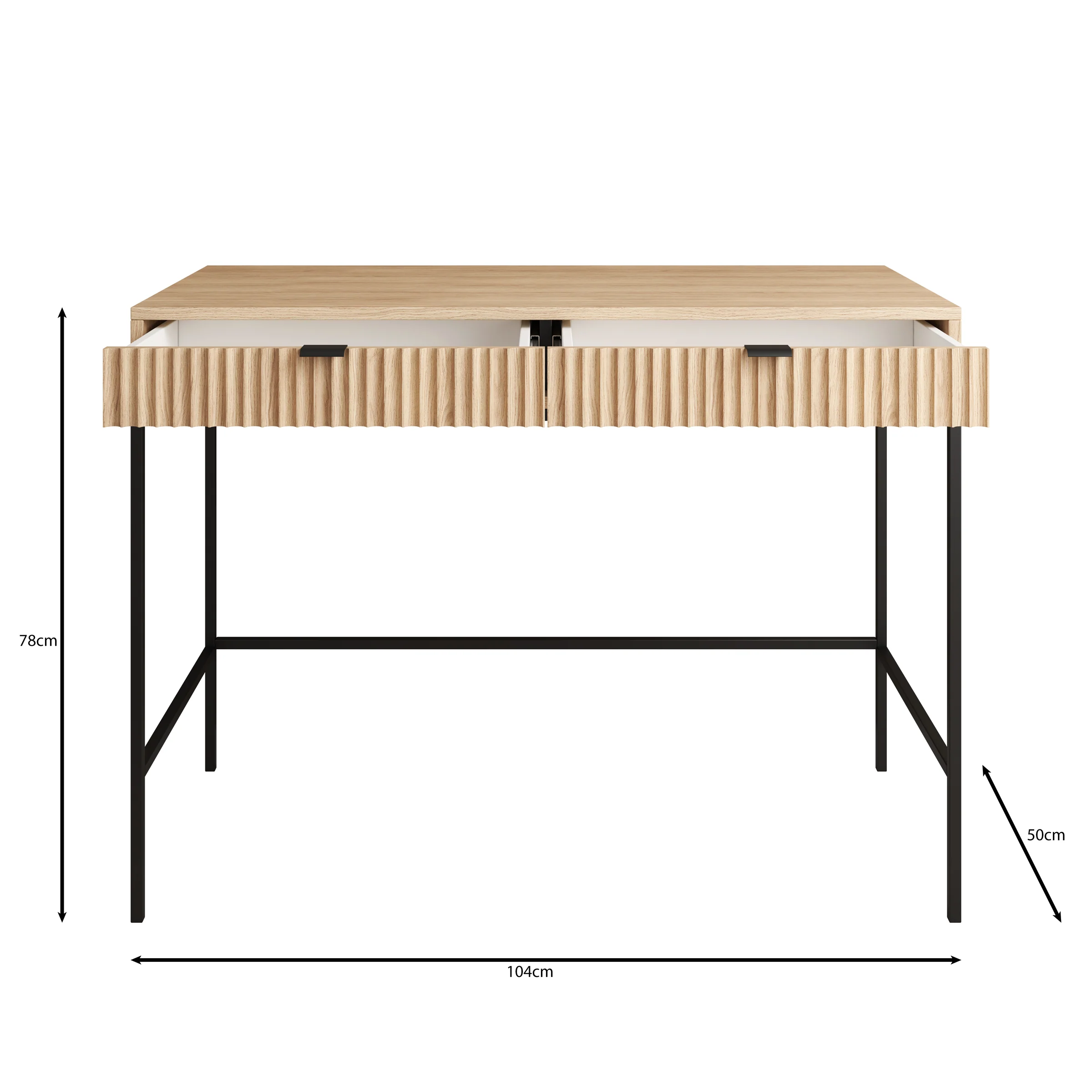 Navil - Kaptafel - Eikenpatroon - 104x50x78 cm - Image 5