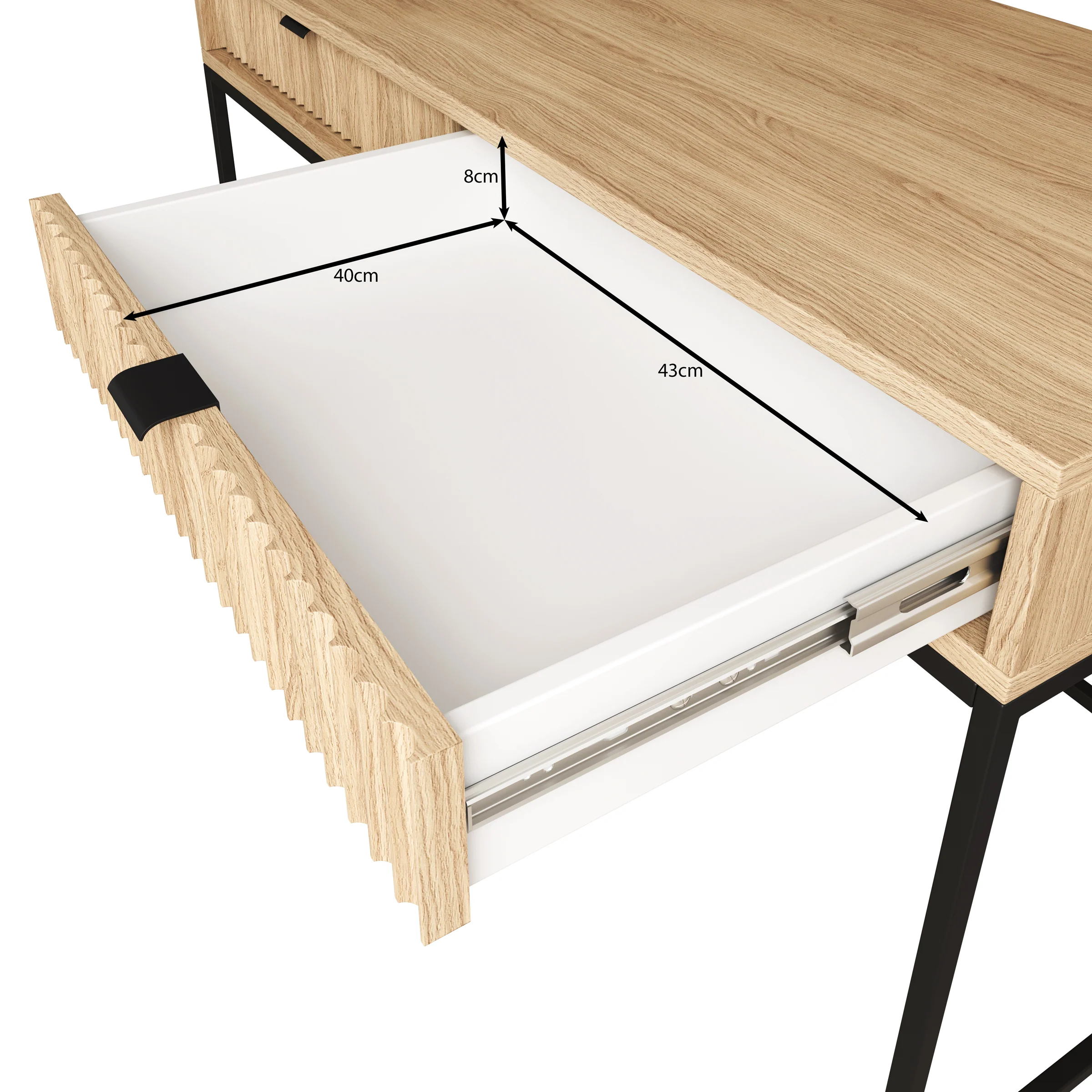 Navil - Kaptafel - Eikenpatroon - 104x50x78 cm - Image 6