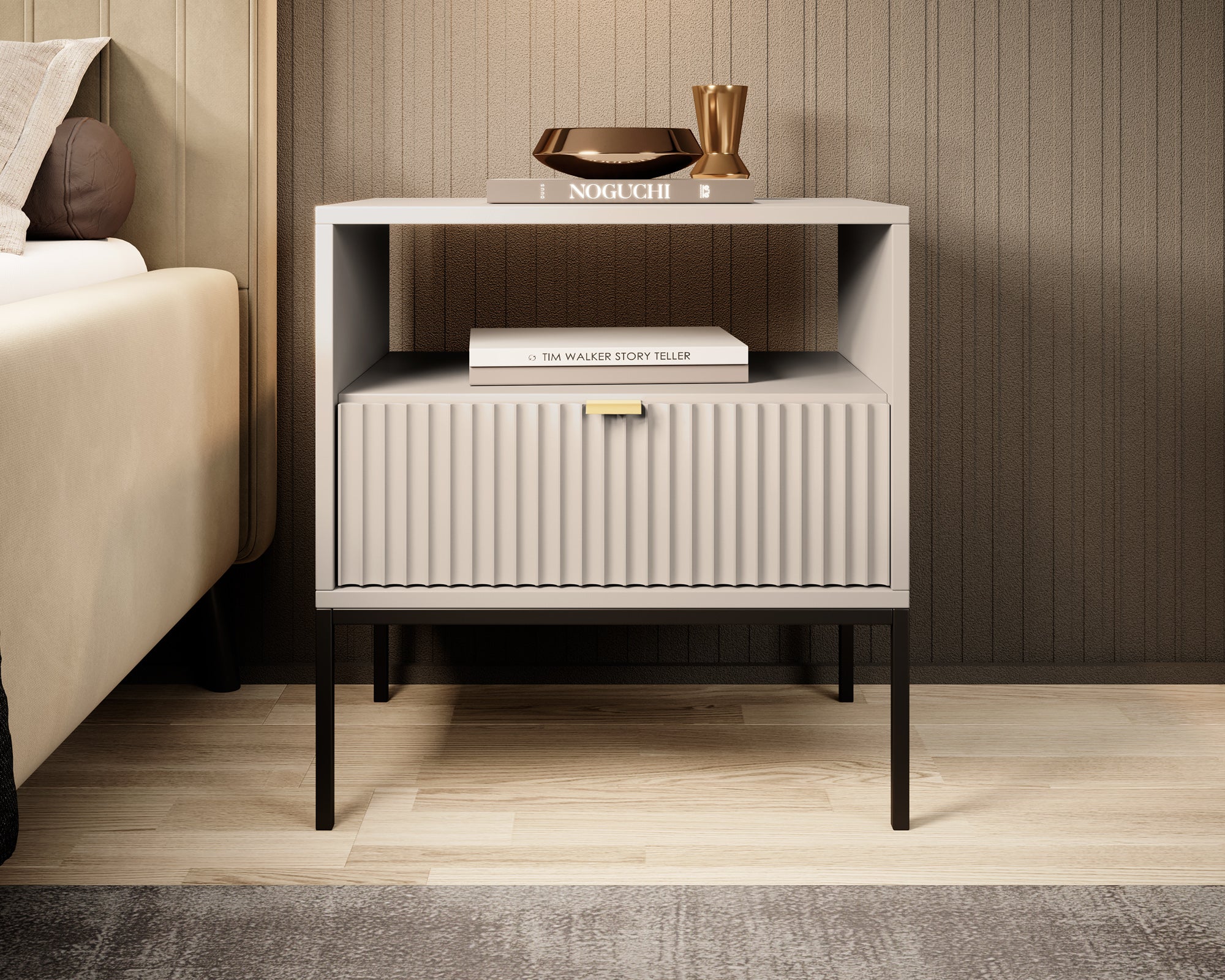 Navil - Nachtkastje - Beige - 54x39x56 cm - Image 2