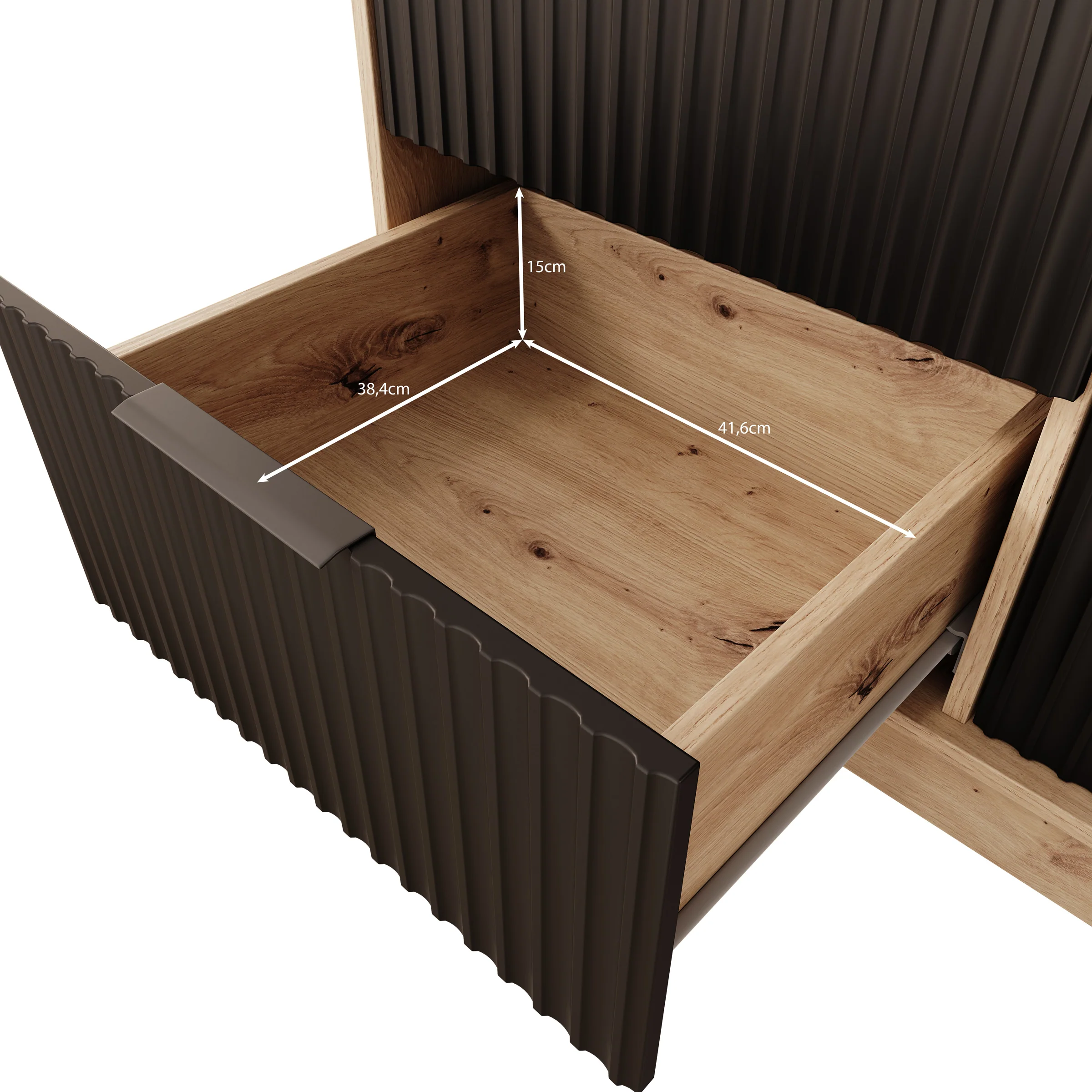 Negroni - Kledingkast 2 deurs - Zwart - 102x51x200 cm - Image 6