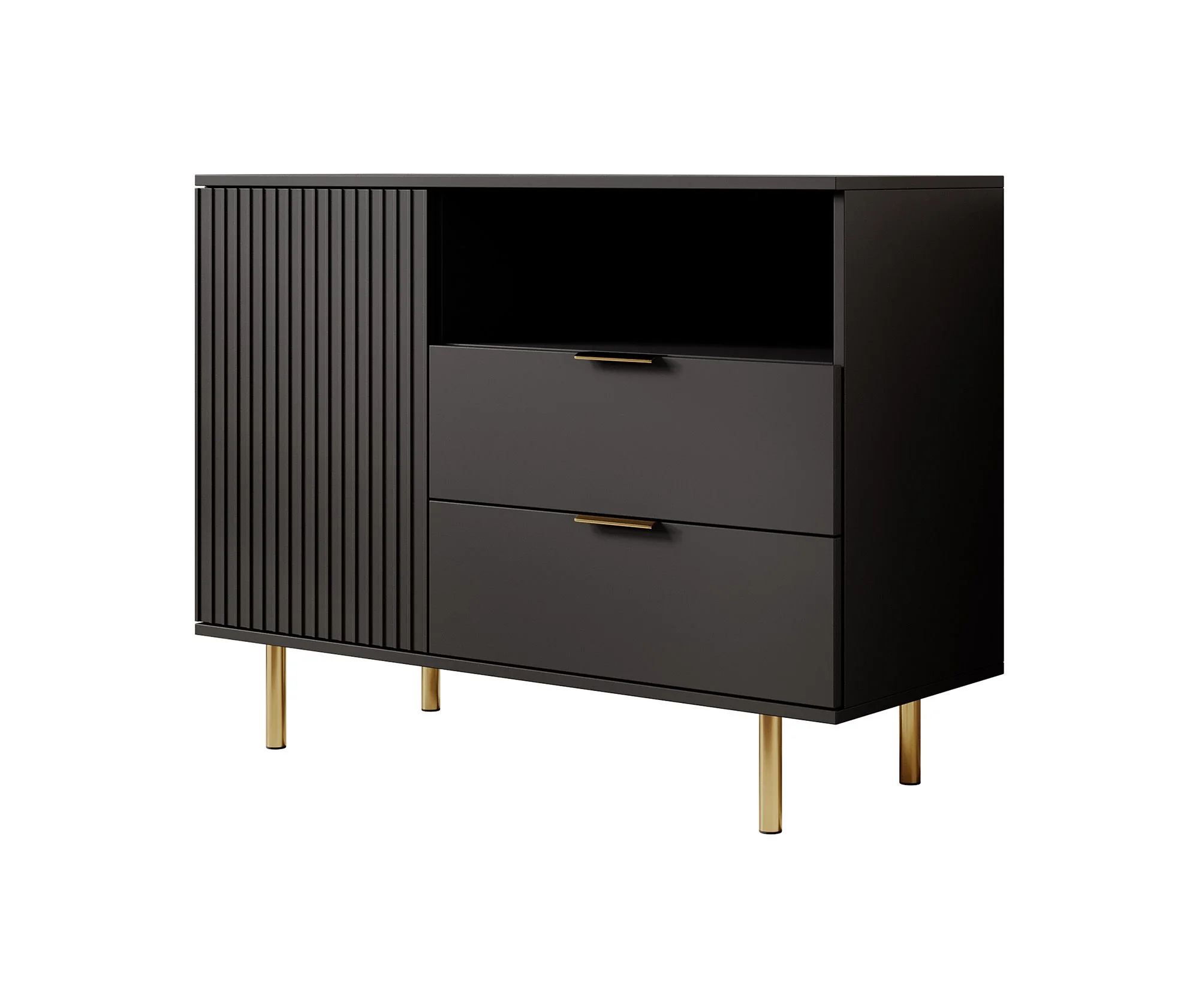 Nicola - Dressoir - Zwart - 107x41x80 cm - Image 7