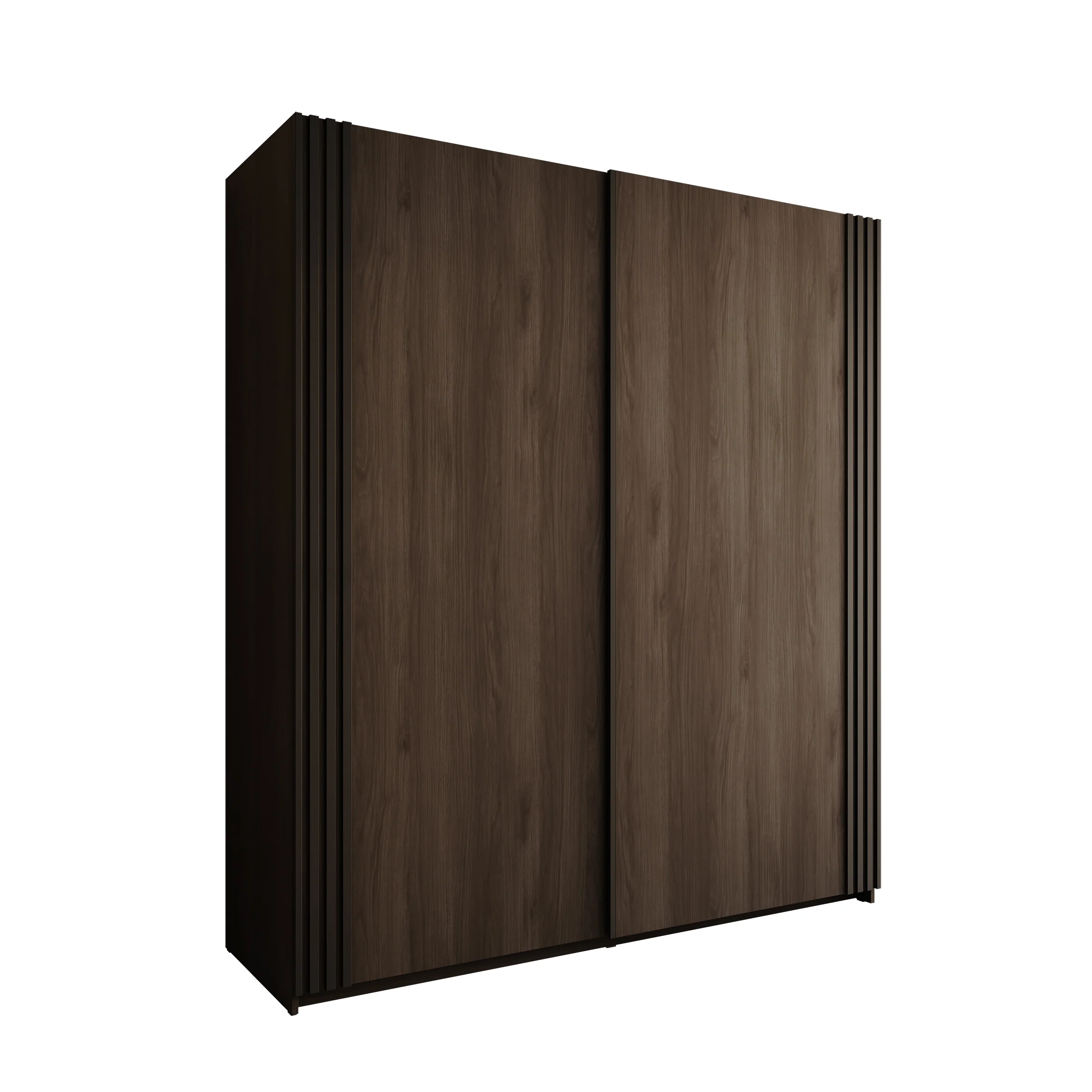 Nokta - Kledingkast met schuifdeuren - Donker eikenpatroon - 180x61x210 cm - Image 6