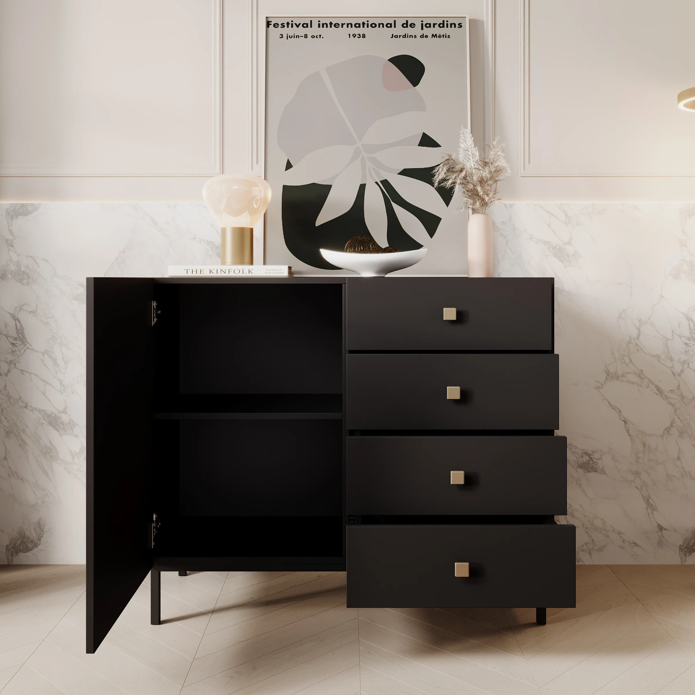Norment - Dressoir - Zwart - 100x39x85 cm - Image 2
