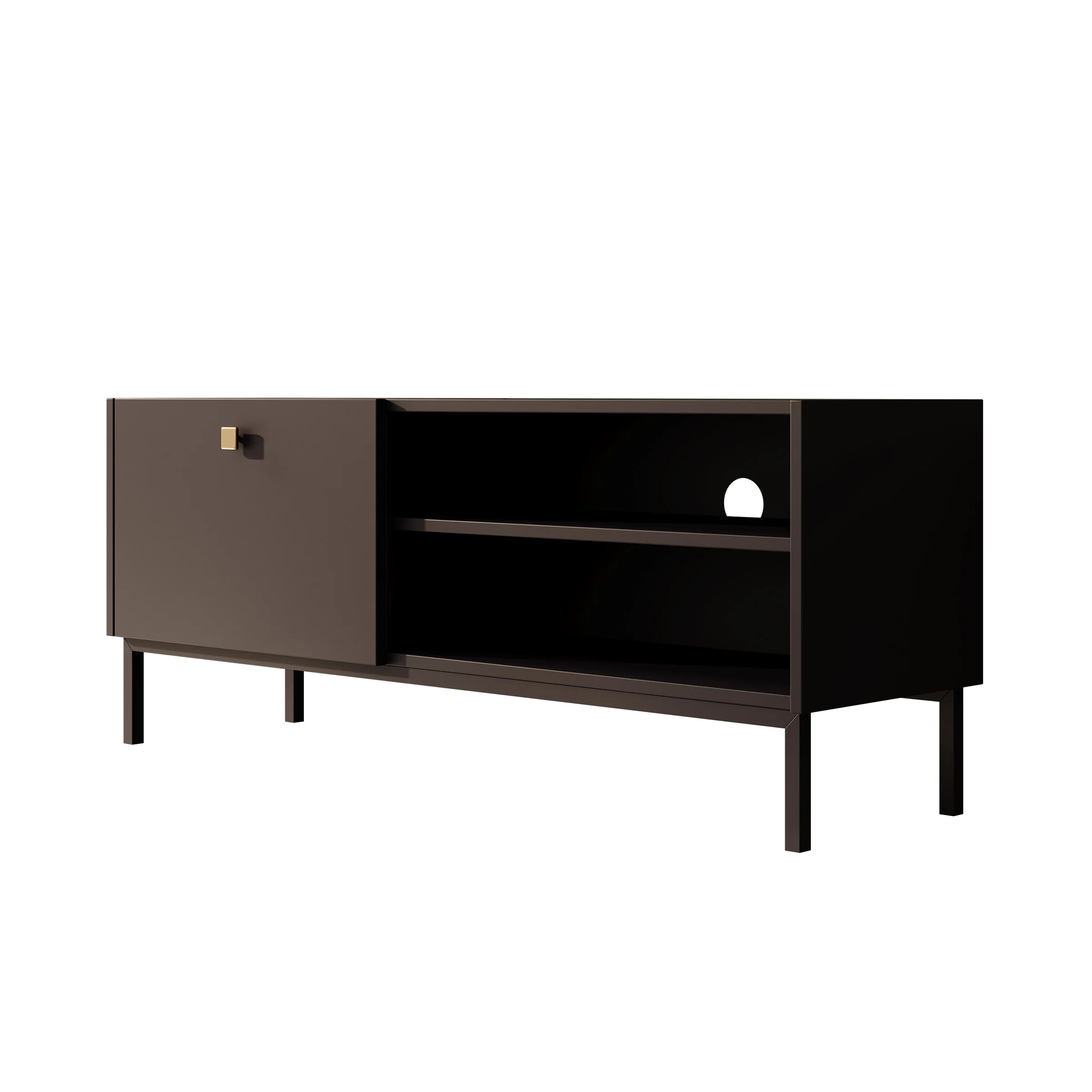 Norment - TV-Meubel - Zwart - 120x32x48 cm - Image 6