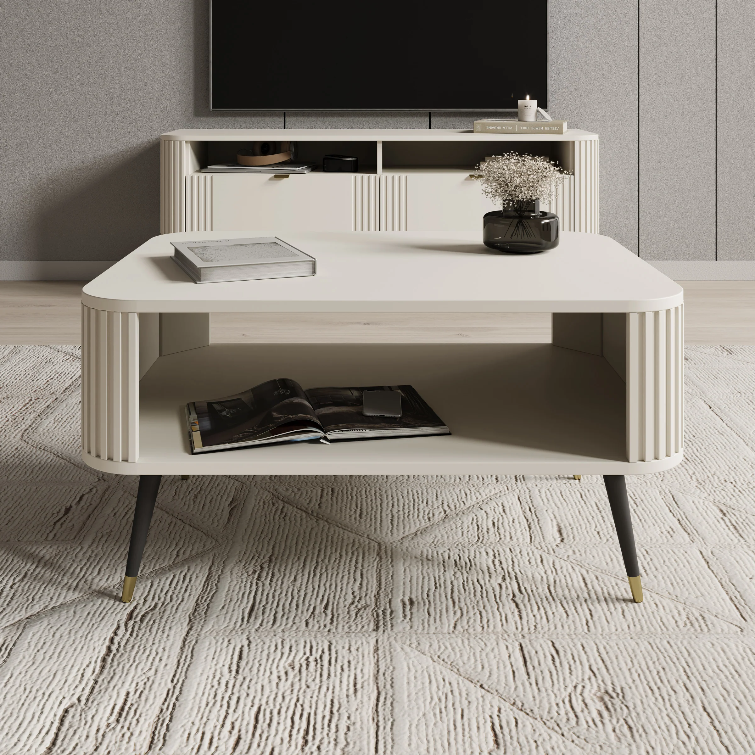 Oahu - Salontafel - Beige - 80x60x42 cm - Image 2