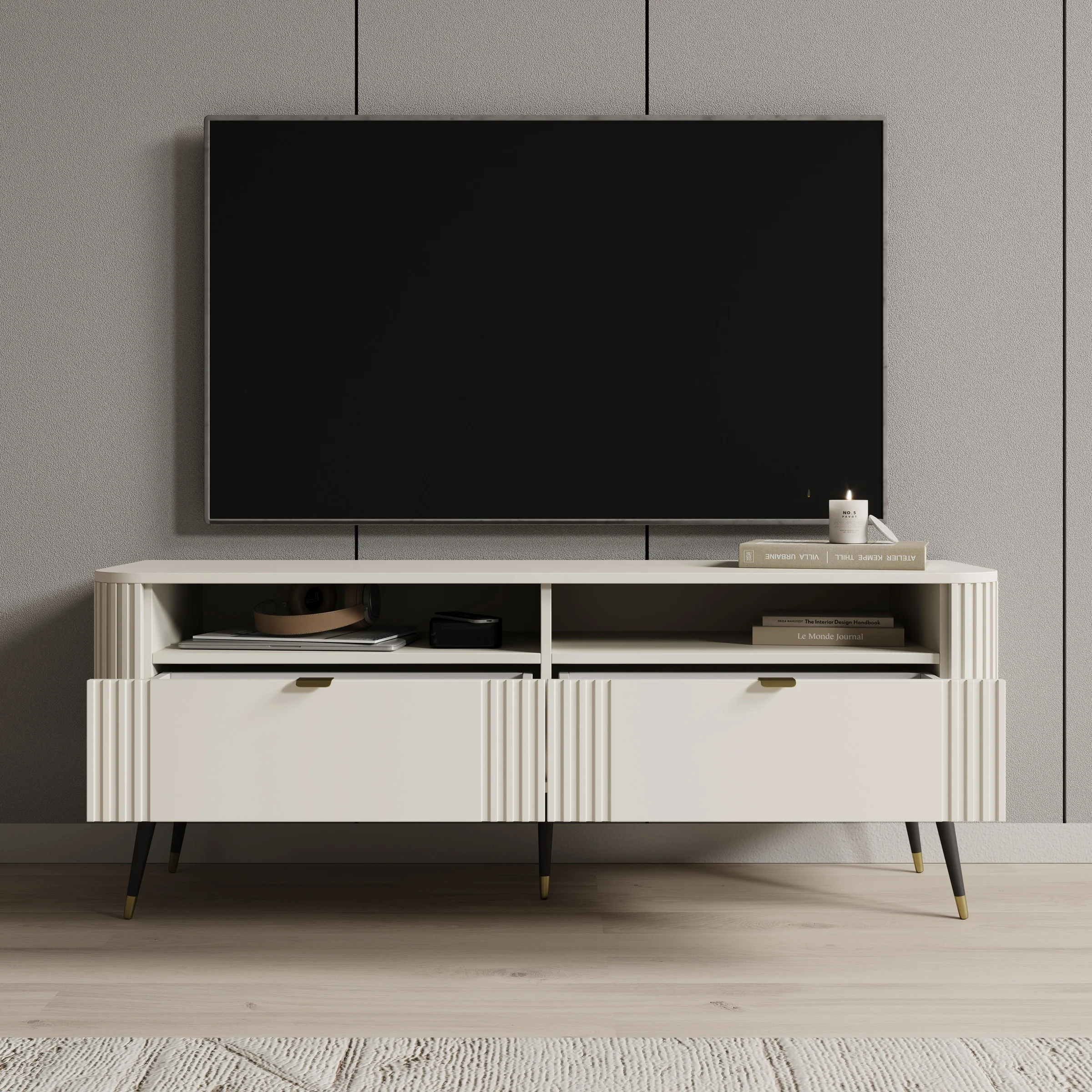Oahu - TV-Meubel - Beige - 138x40x53 cm - Image 2