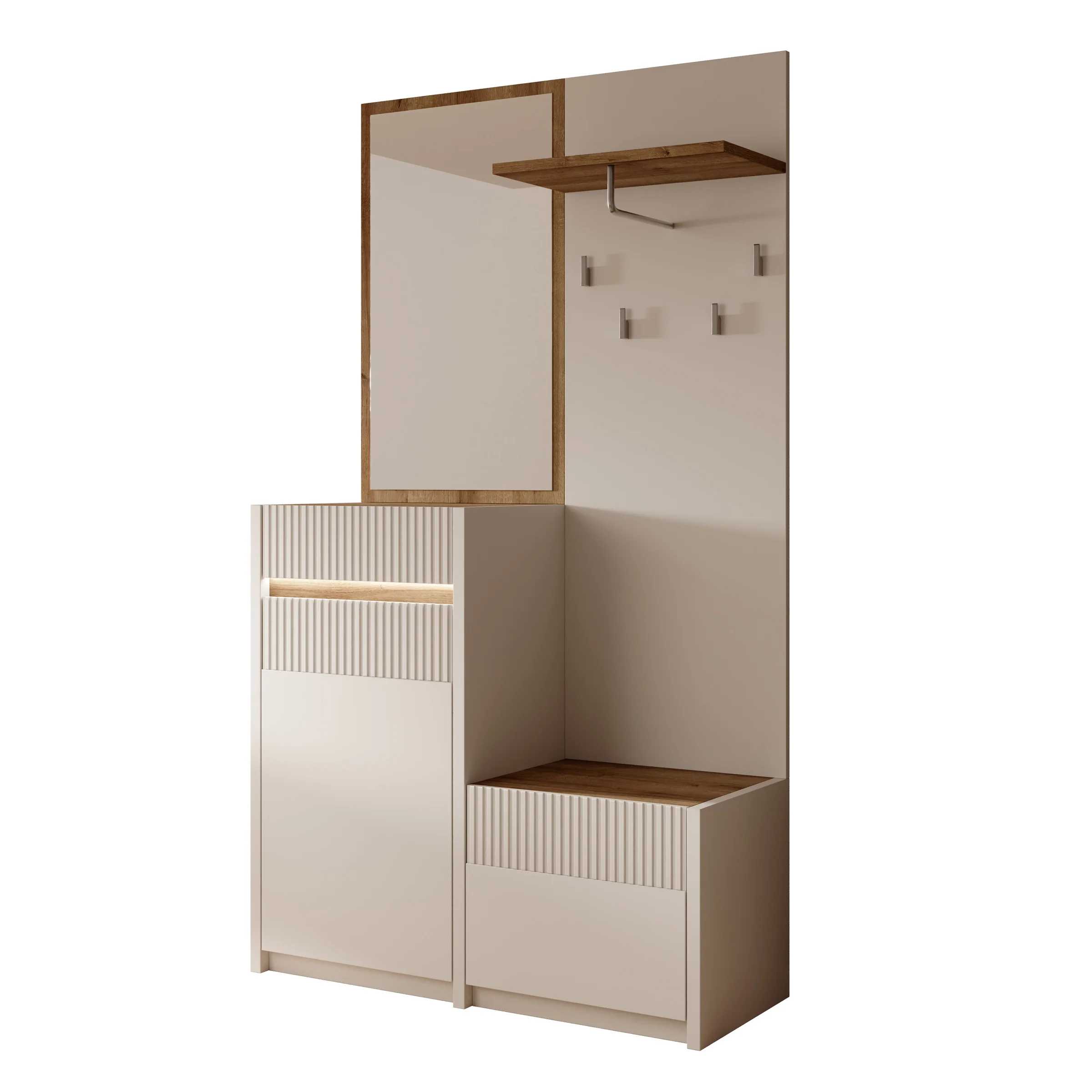 Orenzo - Kapstok - Beige - 108x42x196 cm - Image 7