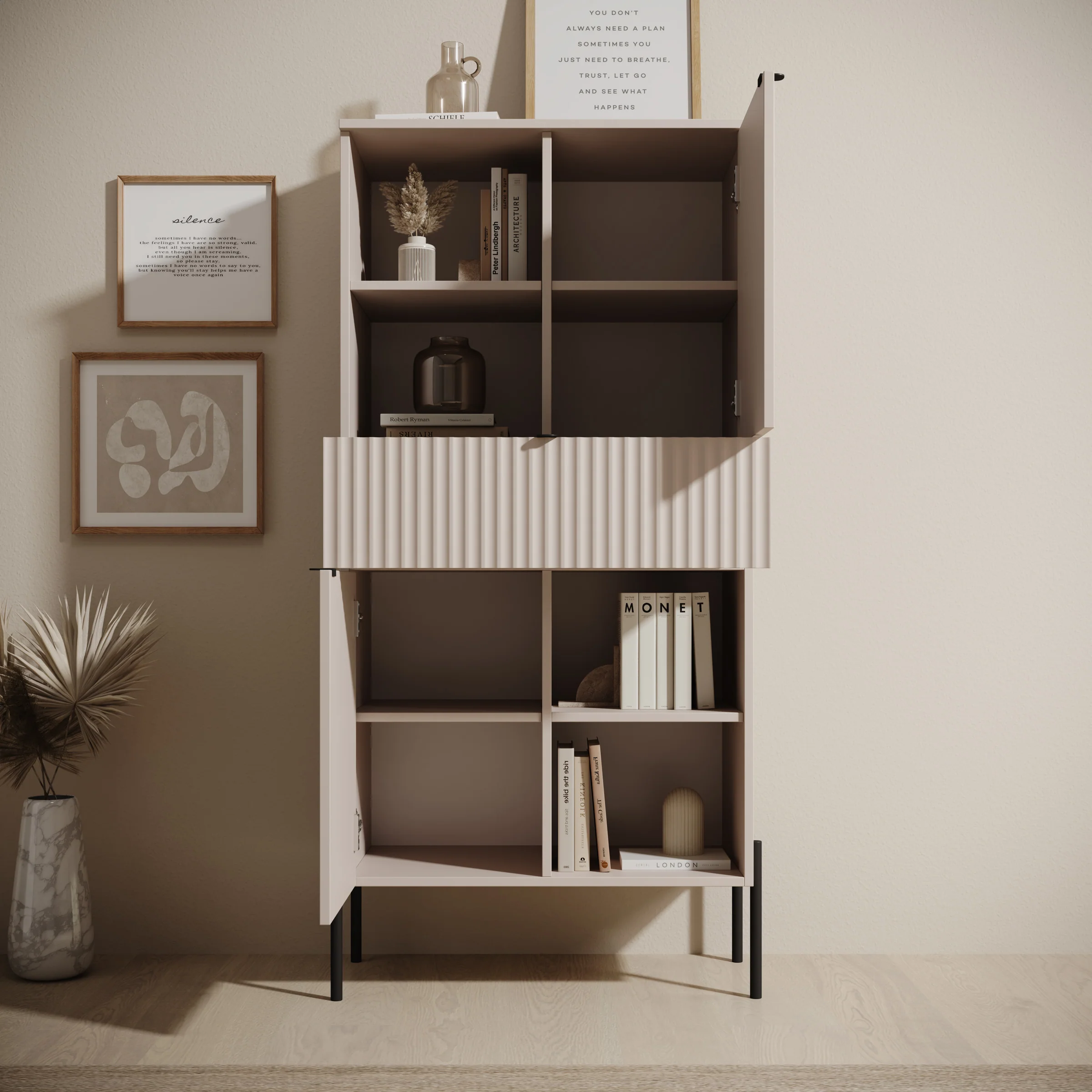 Oriya - Boekenkast - Beige - 70x40x150 cm - Image 2