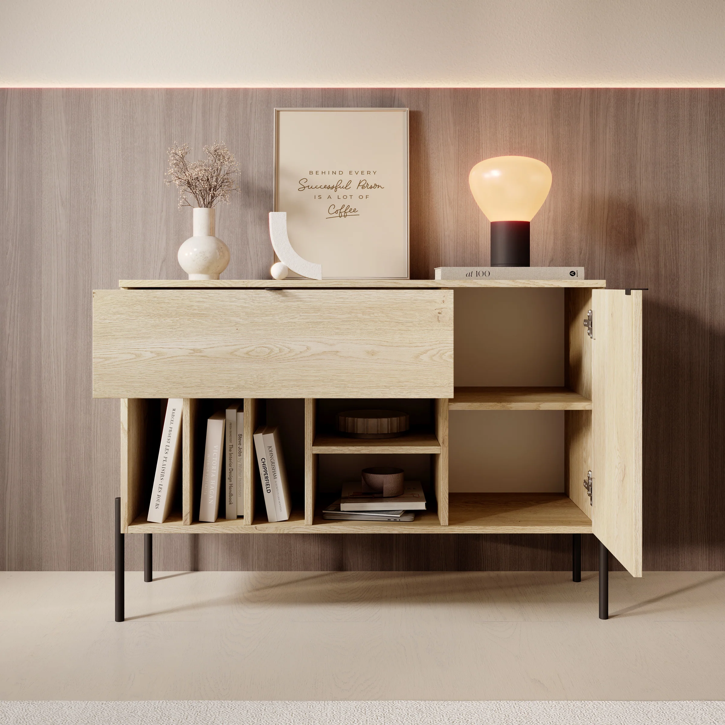 Oriya - Dressoir - Eikenpatroon - 105x40x75 cm - Image 2