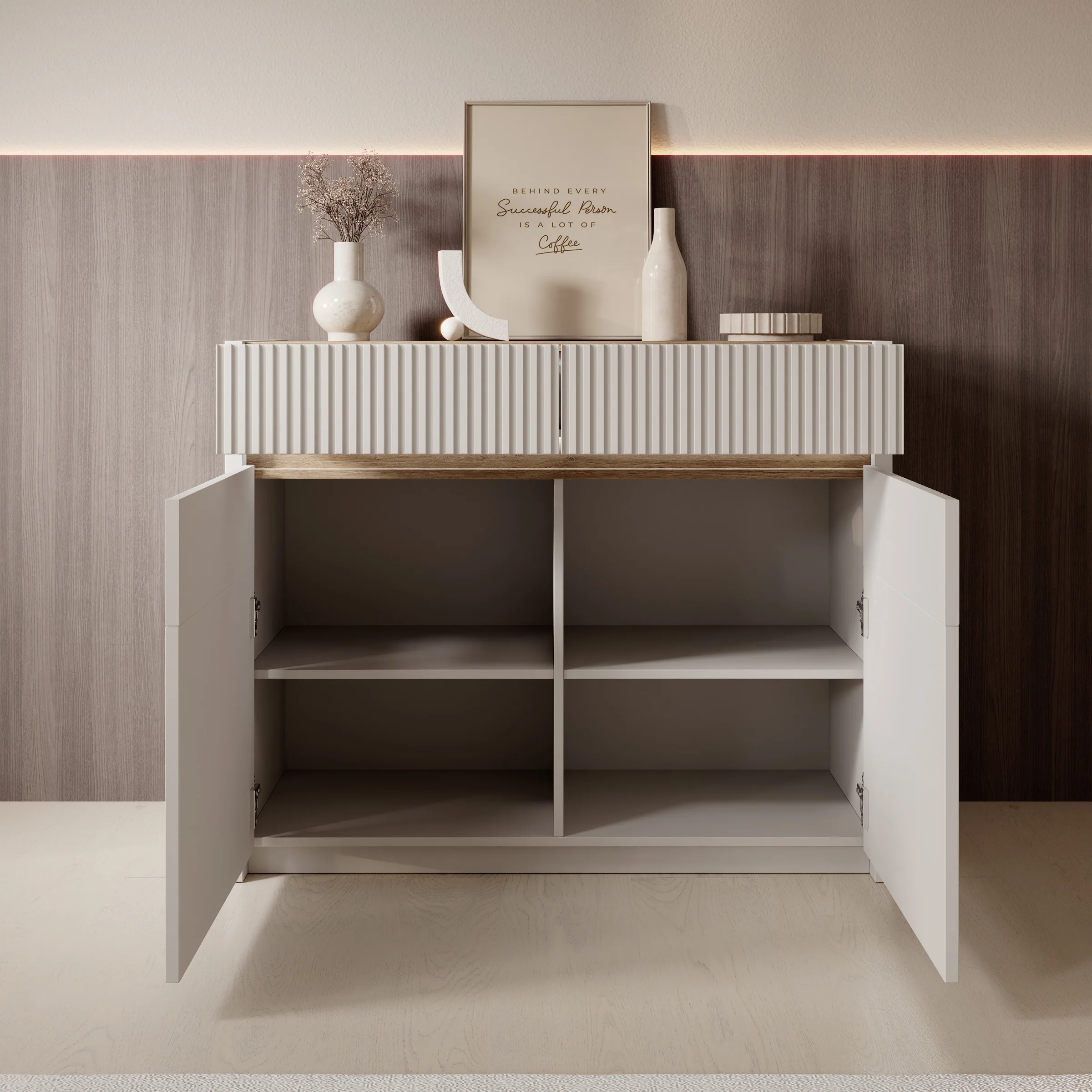 Orlano - Dressoir - Beige - 105x42x86 cm - Image 2