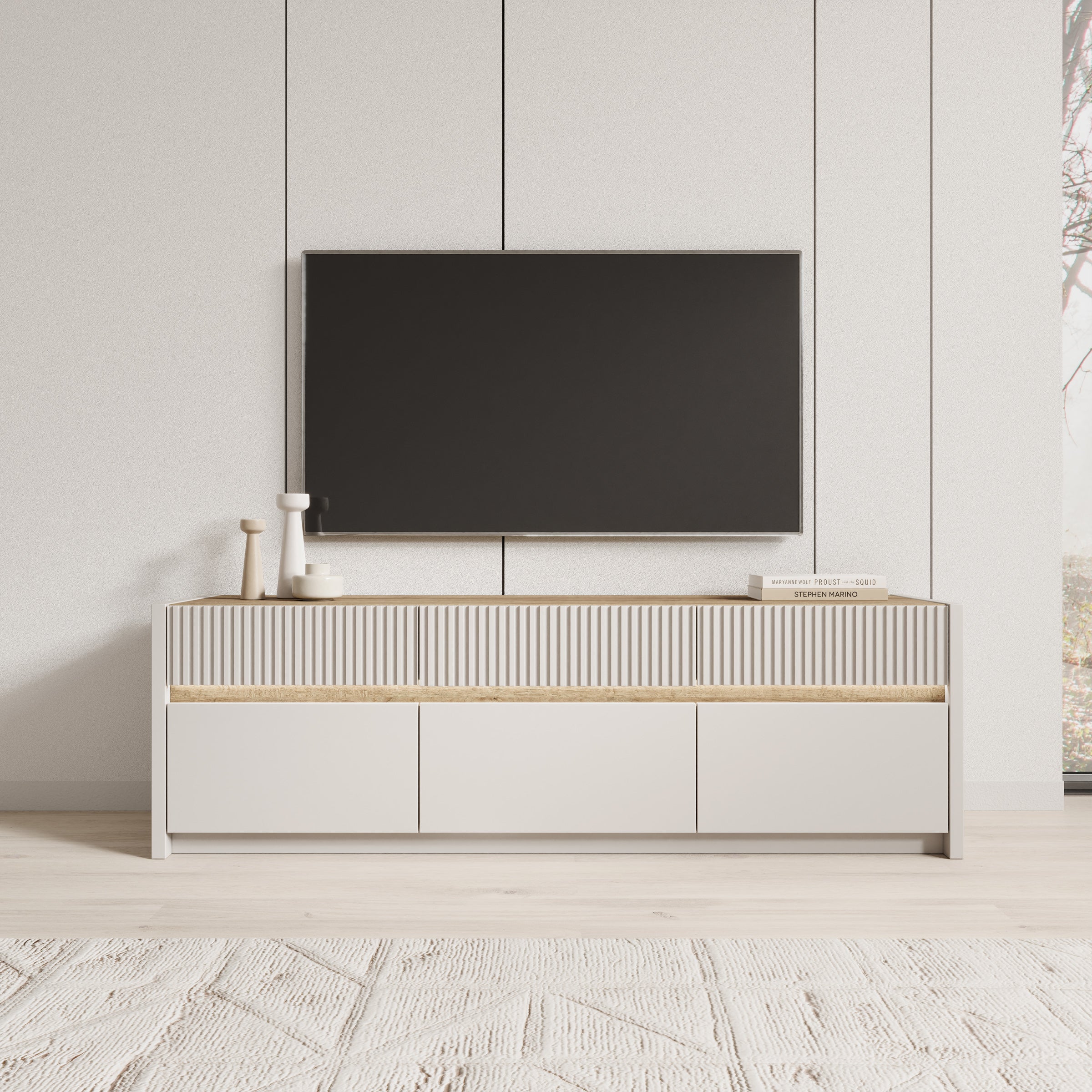 Orlano - TV-Meubel - Beige - 160x42x51 cm - Image 3