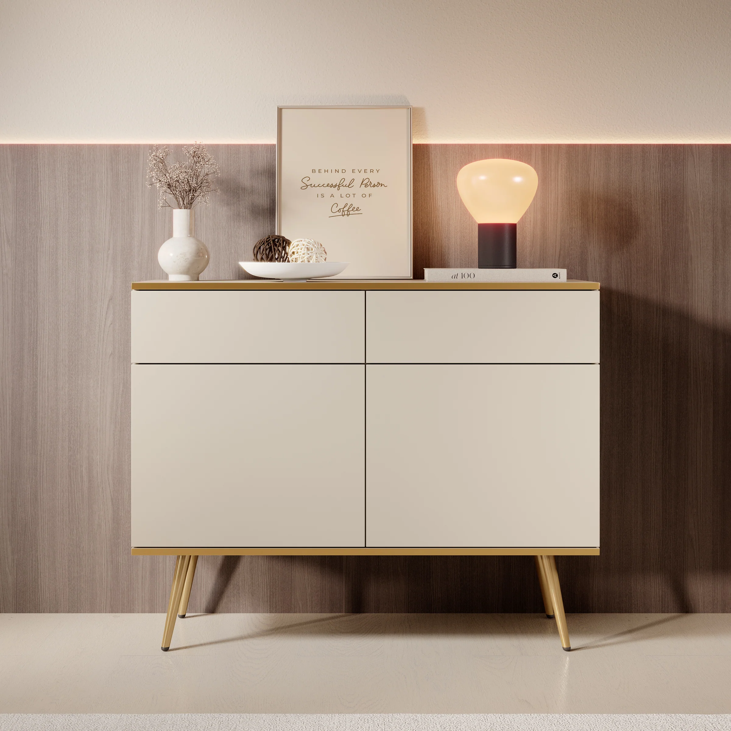 Orleans - Dressoir - Beige - 107x39x85 cm - Image 3