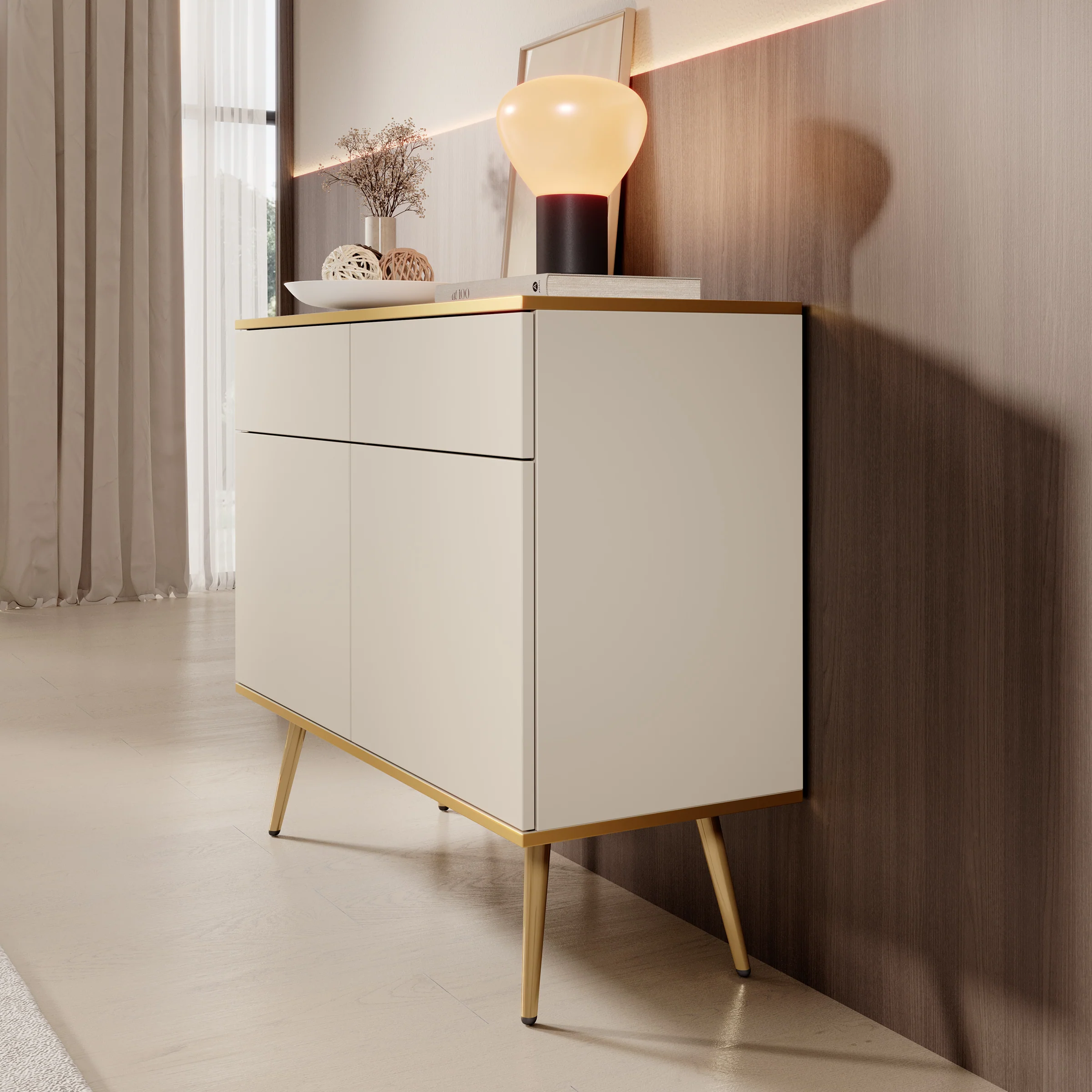 Orleans - Dressoir - Beige - 107x39x85 cm - Image 4