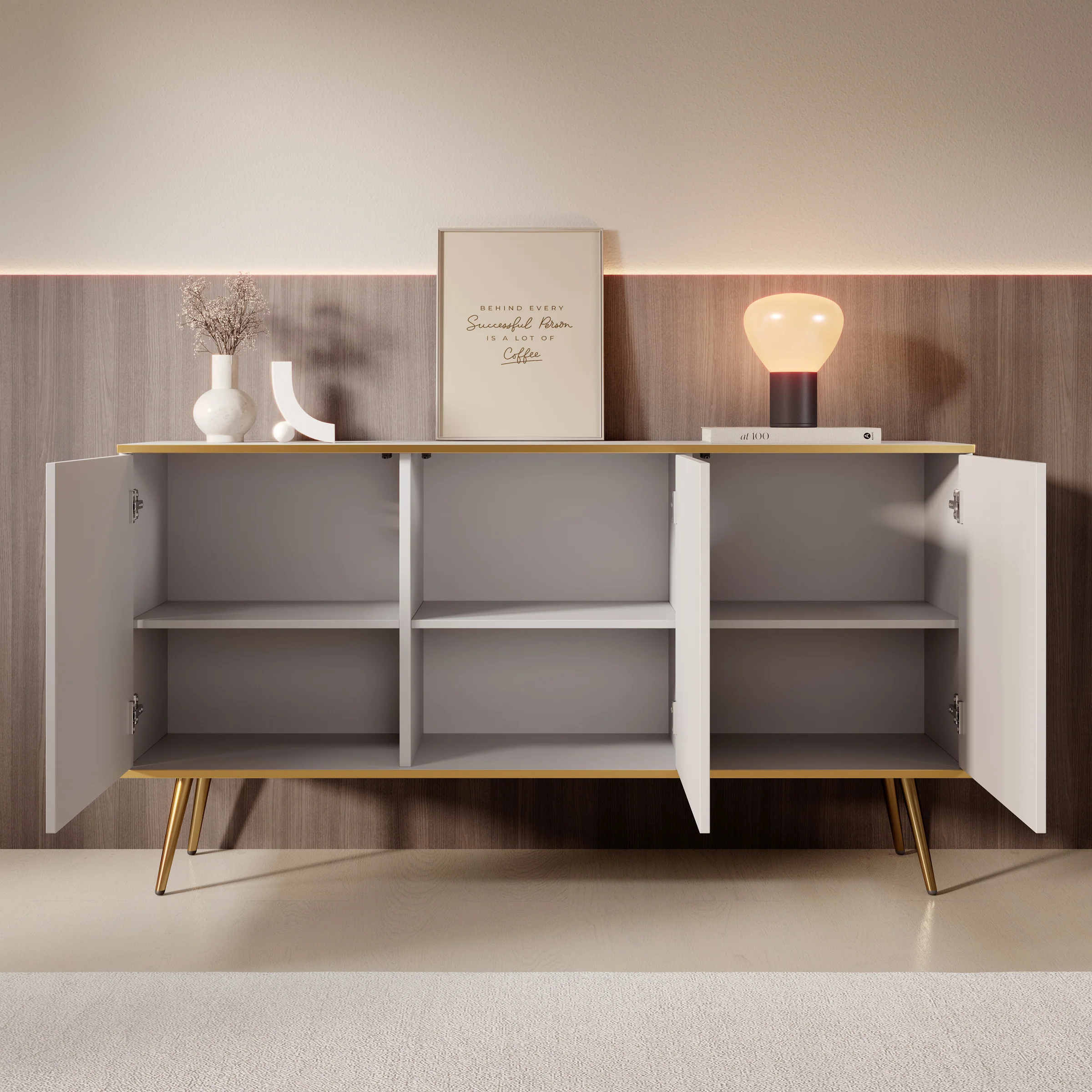 Orleans - Dressoir - Wit - 160x39x85 cm - Image 2