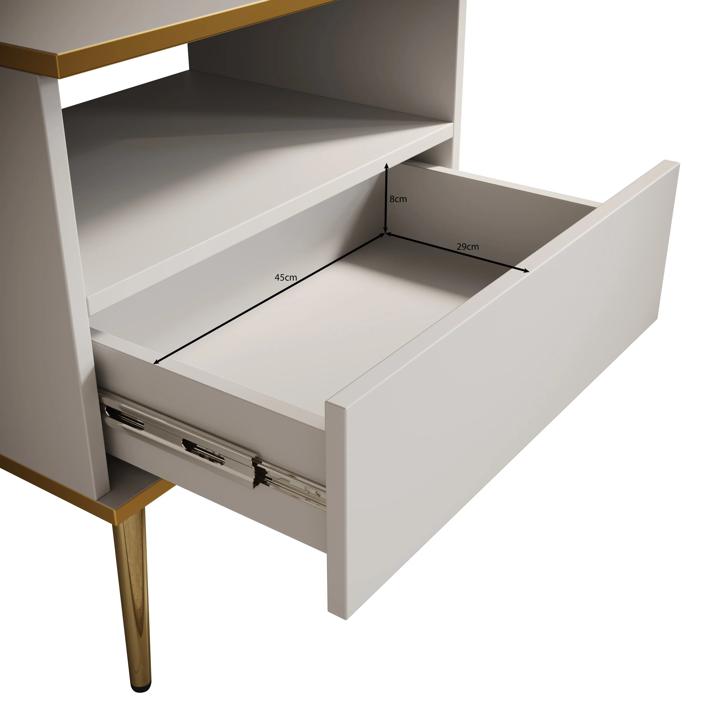 Orleans - Nachtkastje - Beige - 54x39x59 cm - Image 5