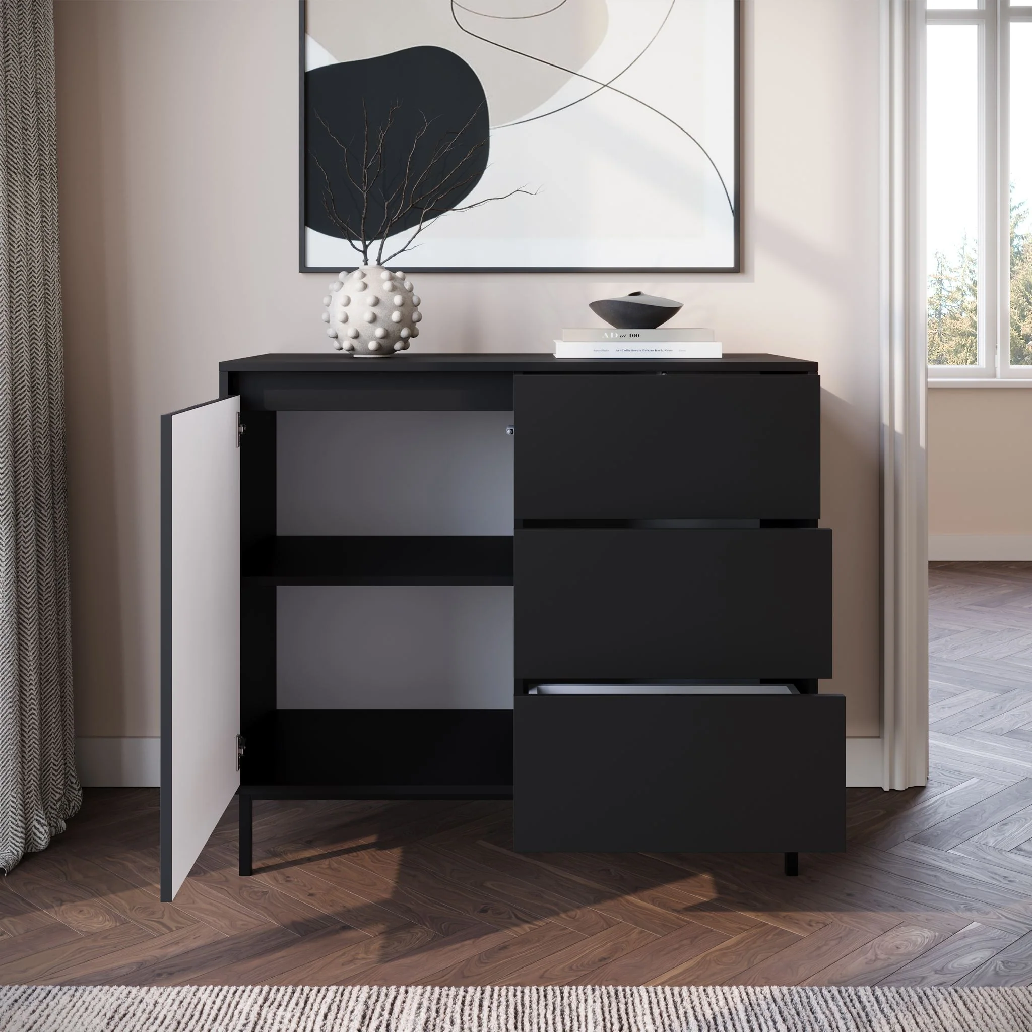 Orvana - Dressoir - Zwart - 103x50x90 cm - Image 3