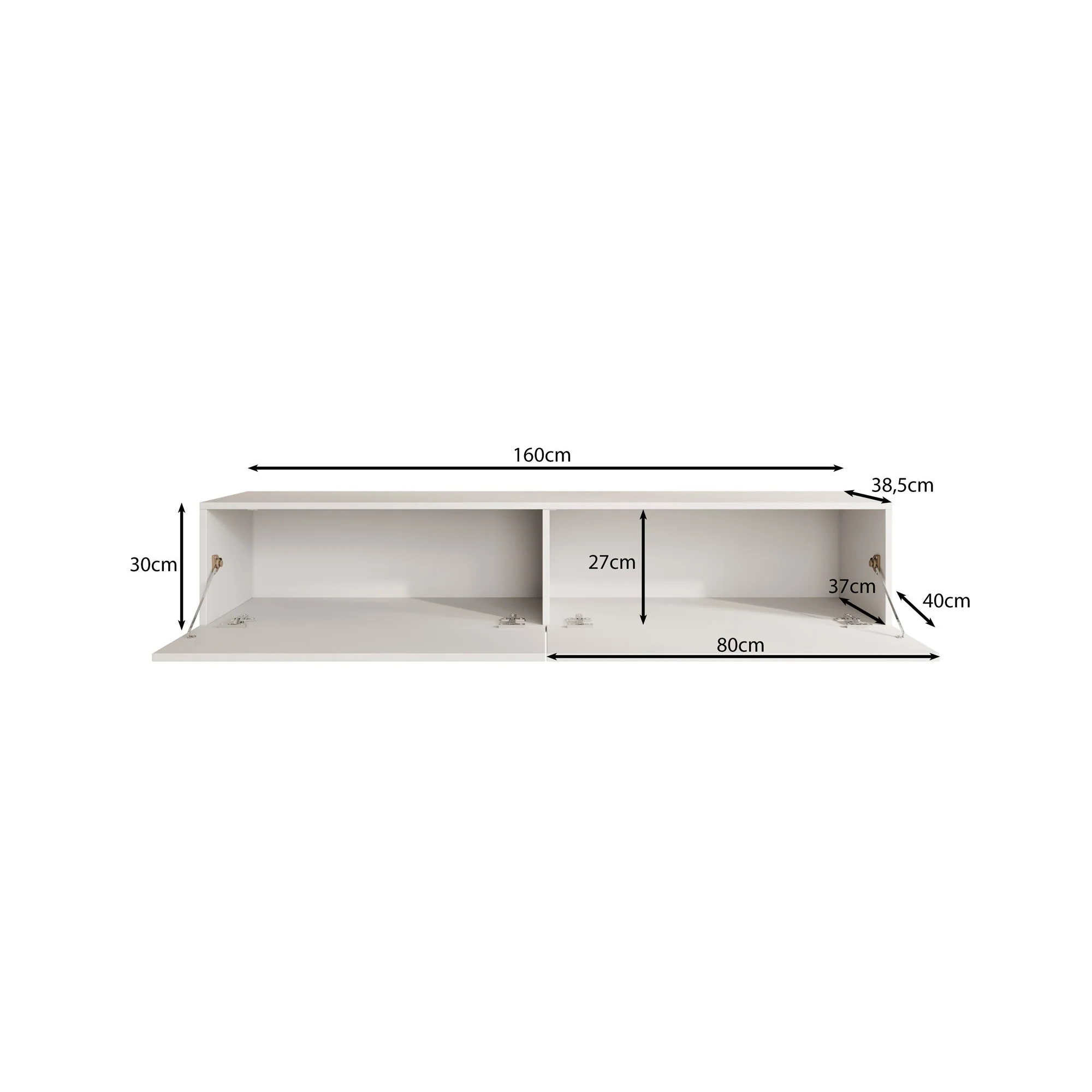 Palm - TV-Meubel - Wit - 160x40x30 cm - Image 6