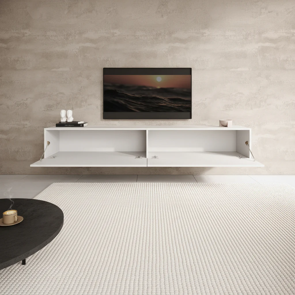 Palm - TV-Meubel - Wit - 200x40x30 cm - Image 4