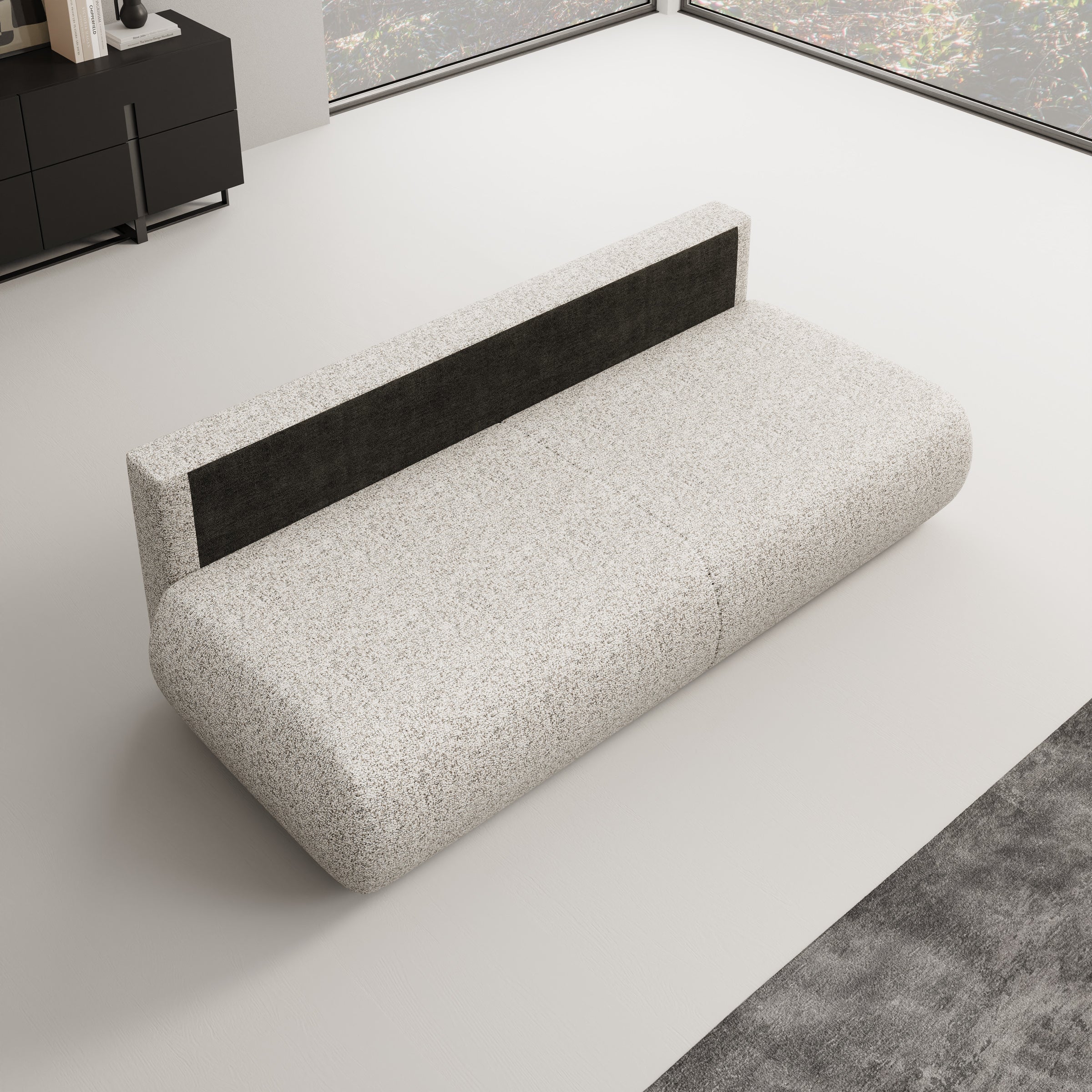 Pavolino - Slaapbank - Stof grijs - 214x100x74 cm - Image 3
