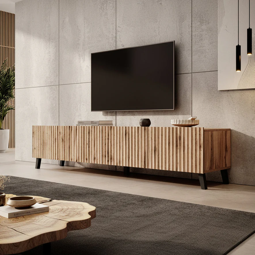 Pepinos 2 - TV-Meubel - Eiken - 200x42x44 cm