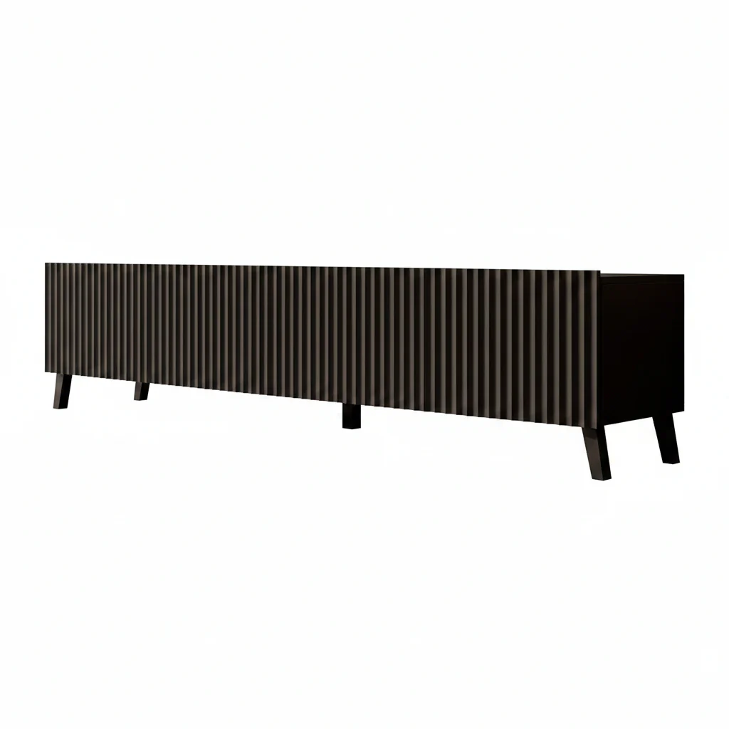 Pepinos 2 - TV-Meubel - Mat zwart - 200x42x44 cm - Image 6