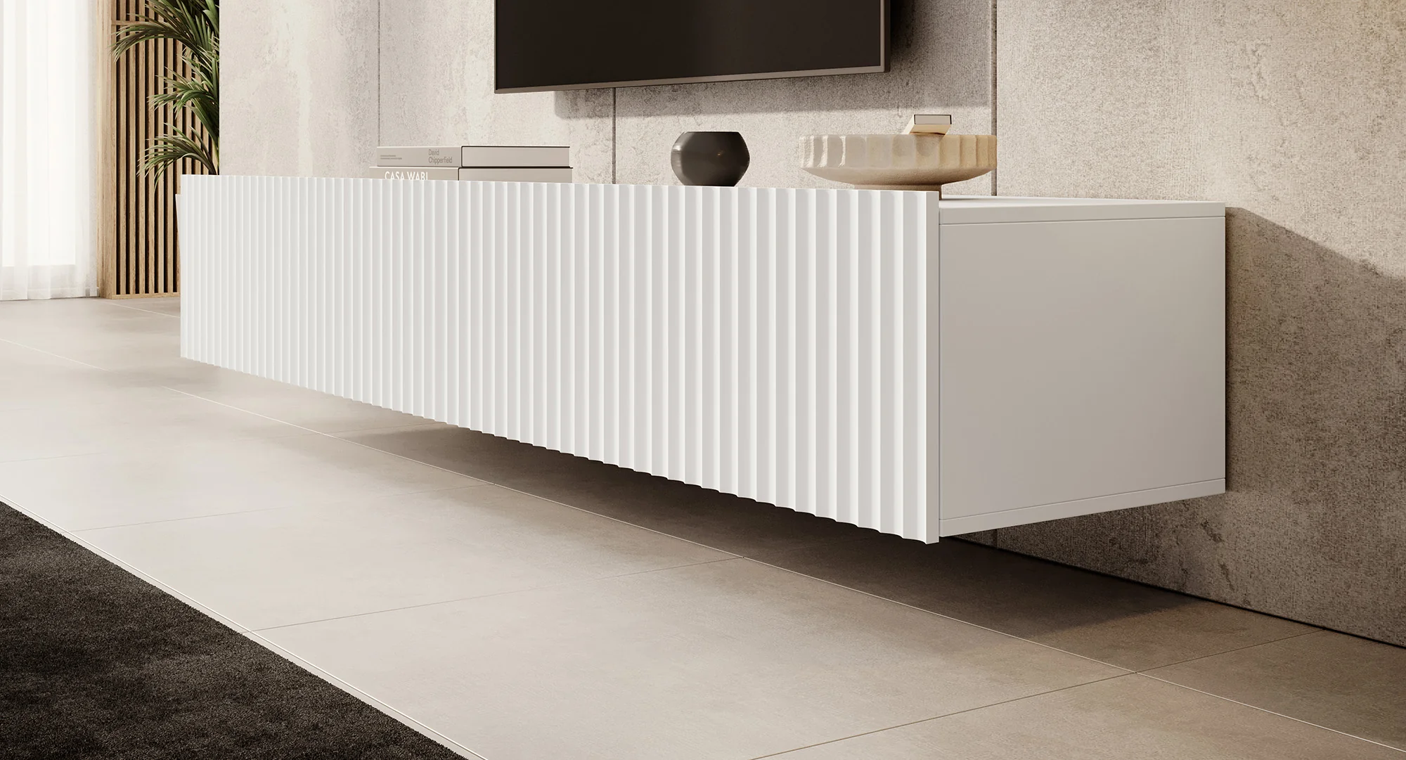 Pepinos - TV-Meubel - Wit - 200x42x33 cm - Image 4