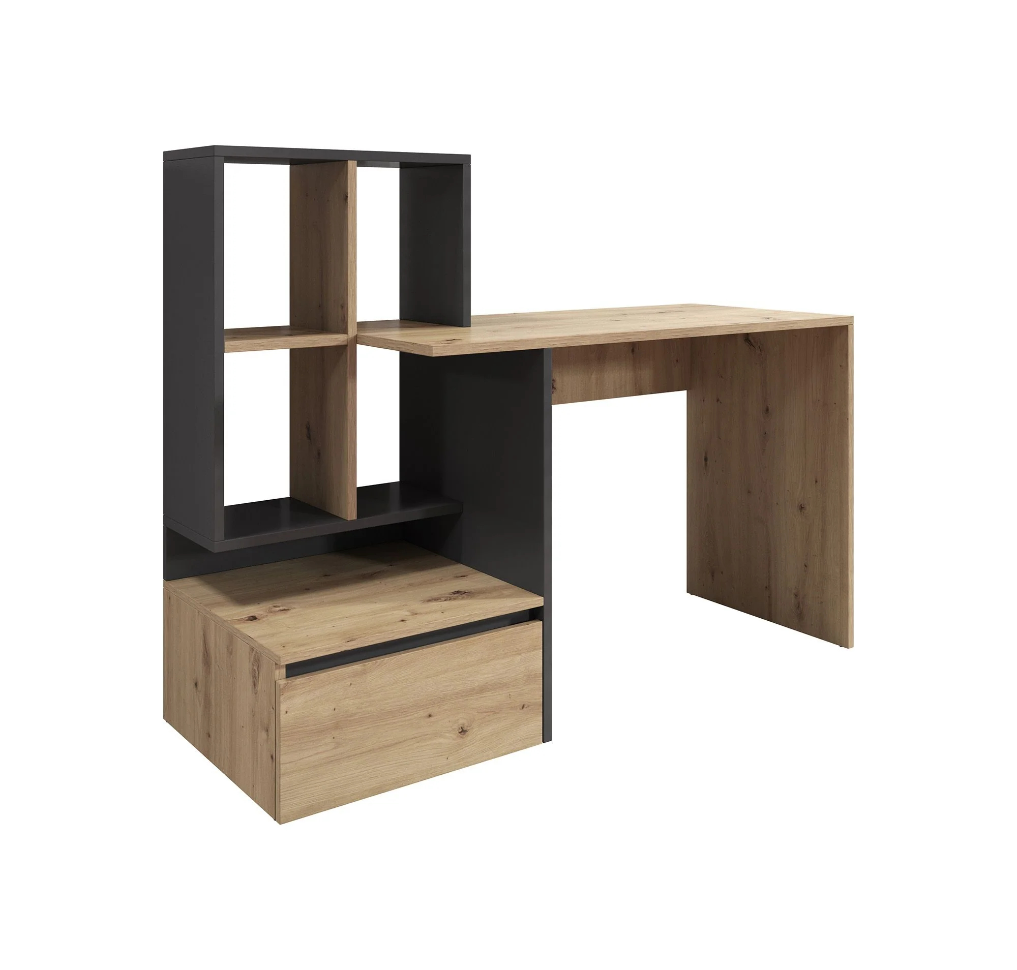 Pierre 2 - Bureau - Eiken/antraciet - 145x52 cm - Image 6