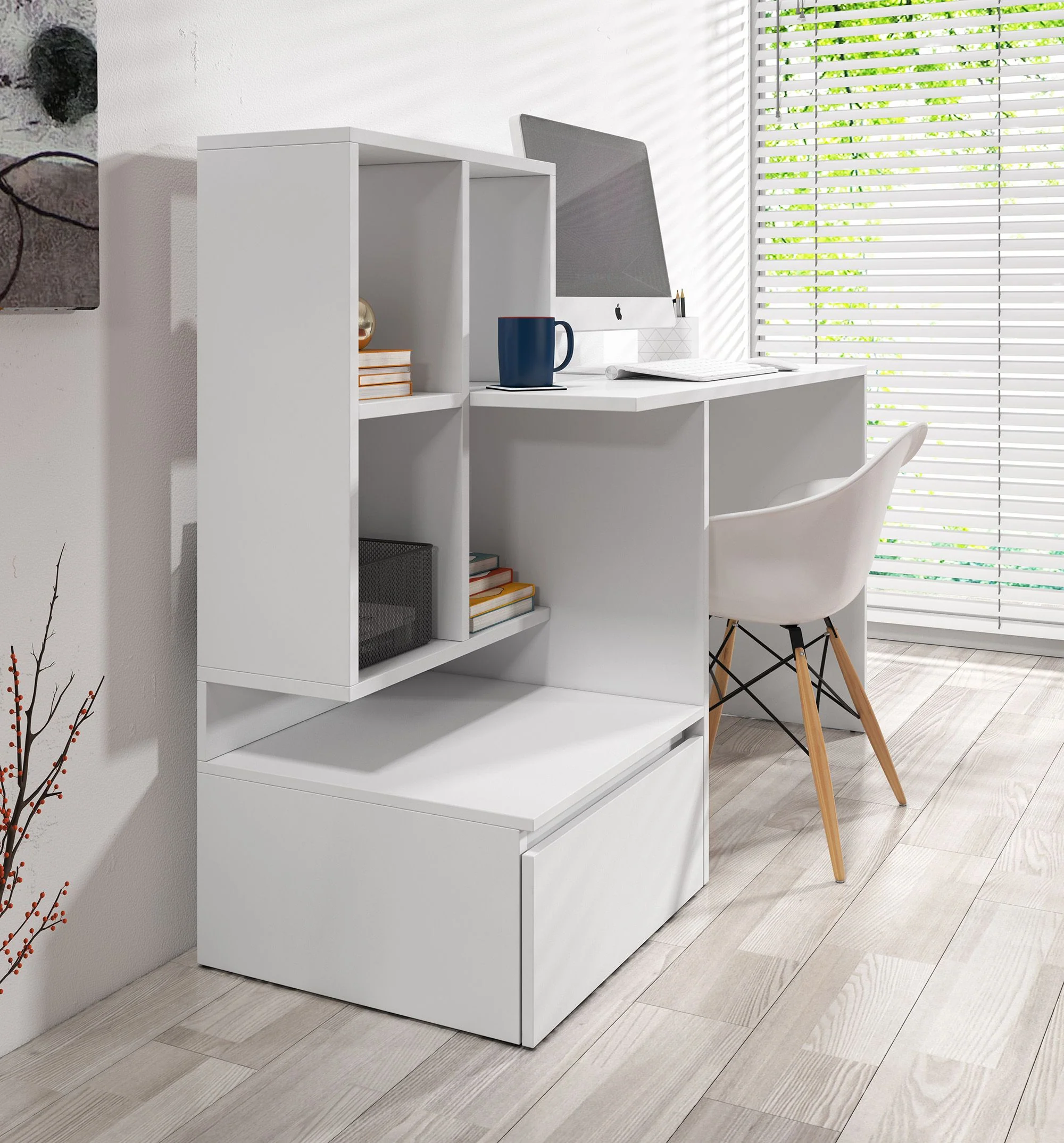 Pierre 2 - Bureau - Wit - 145x52 cm - Image 4