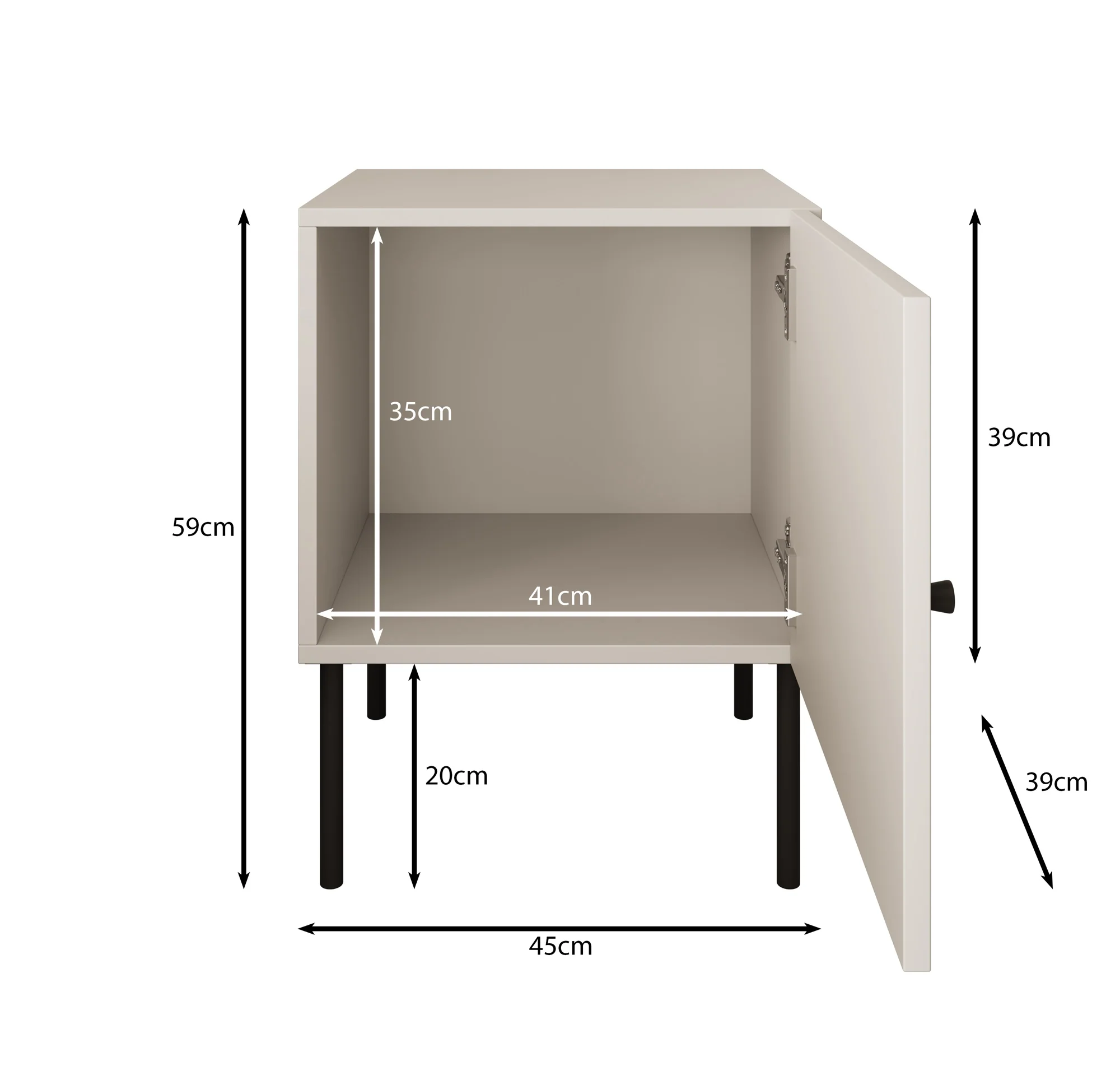 Pierson - Nachtkastje set van 2 - Wit - 45x39x59 cm - Image 4