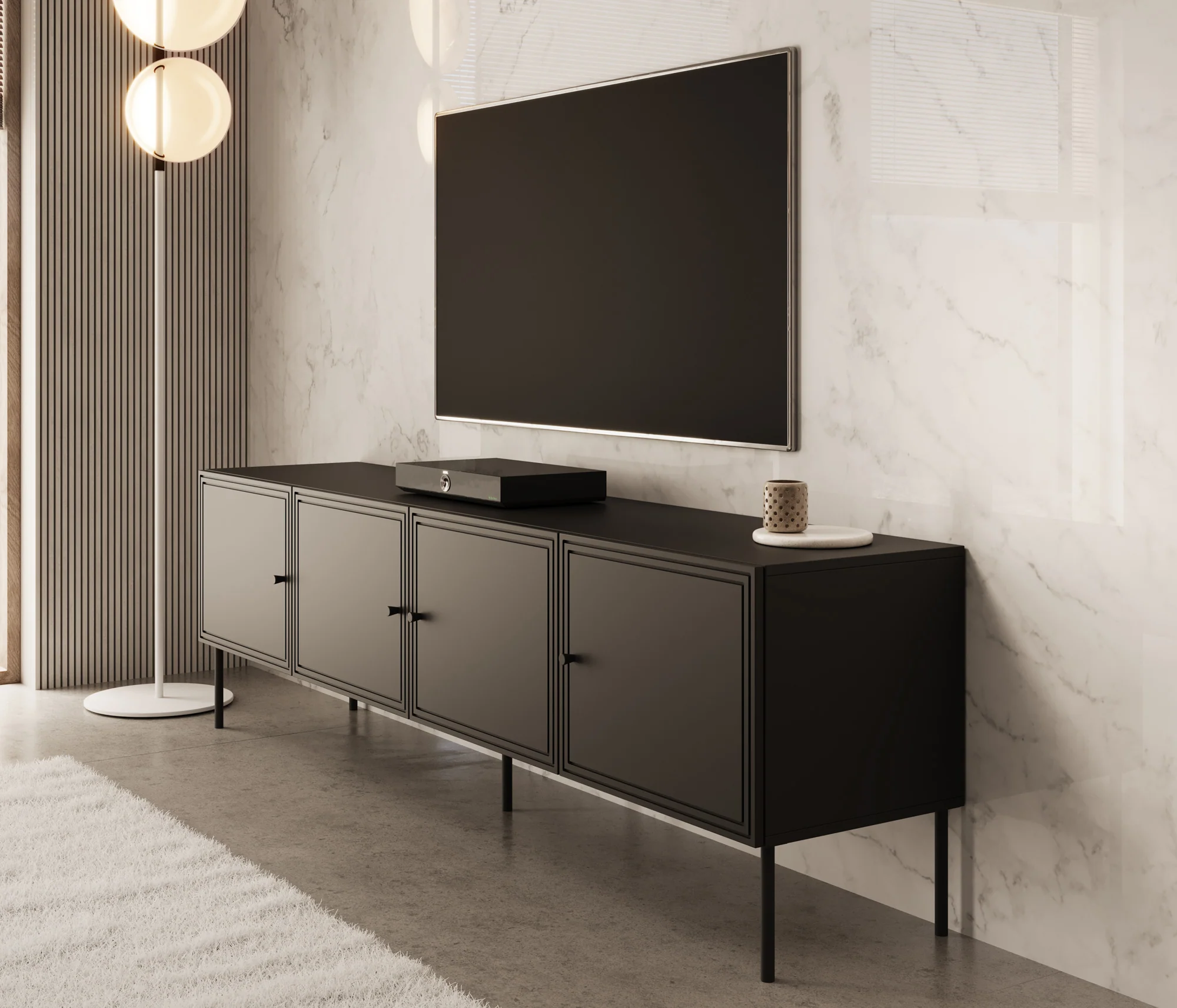 Pierson - TV-Meubel - Zwart - 201 cm - Image 4