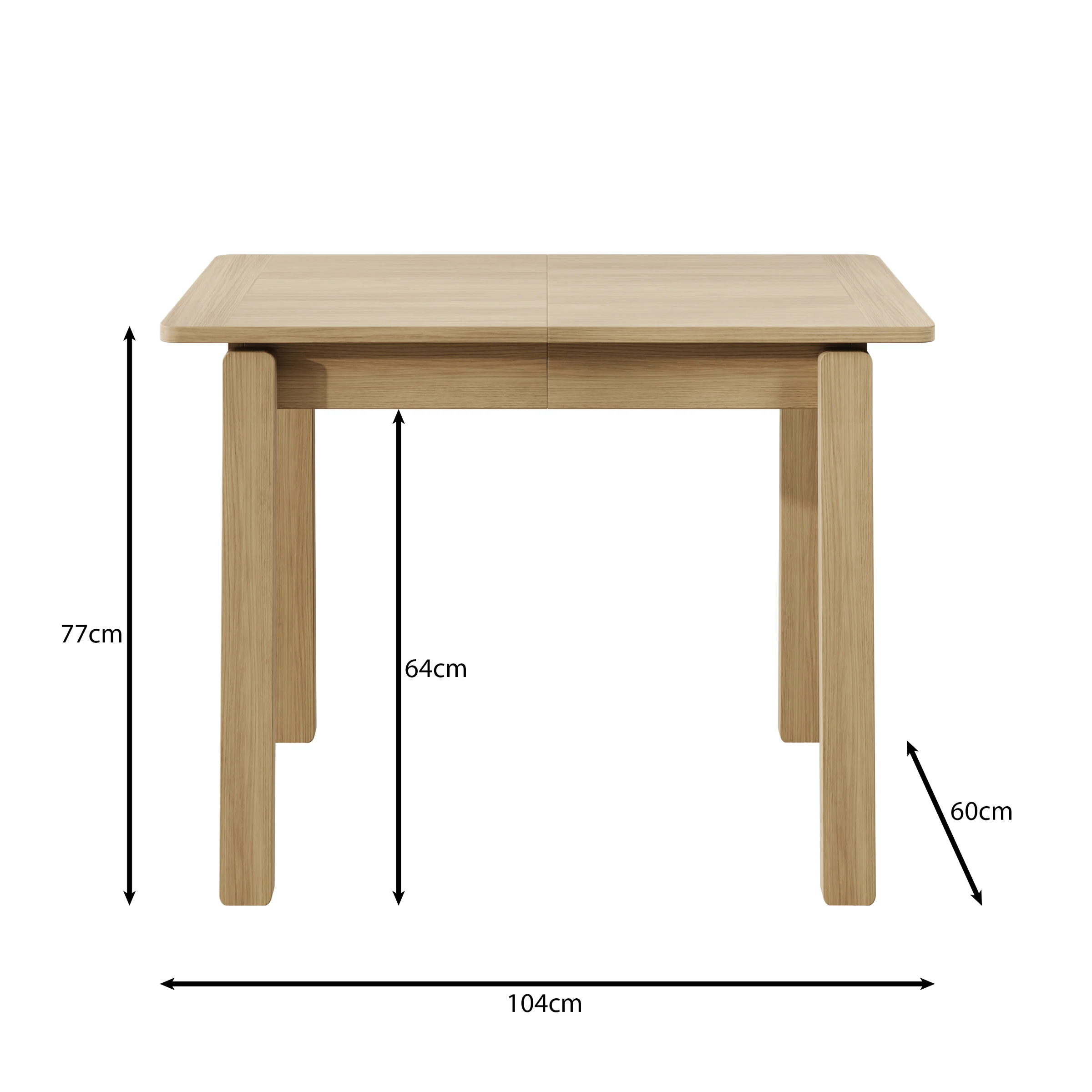 Portino - Eetkamertafel - Donker eiken - 104-224x60x77 cm - Image 7