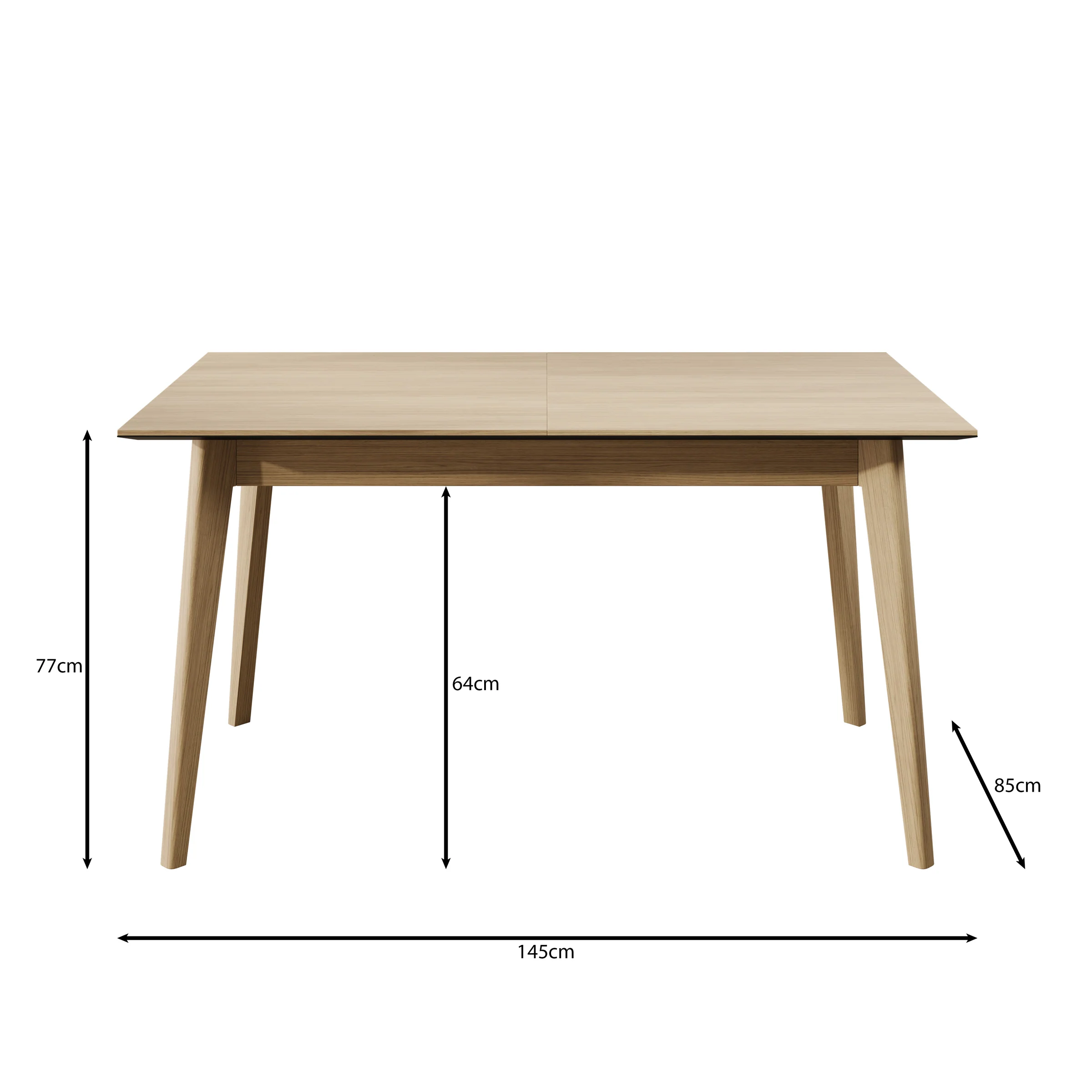 Portino - Eetkamertafel - Donker eiken - 145-220x85x77 cm - Image 5