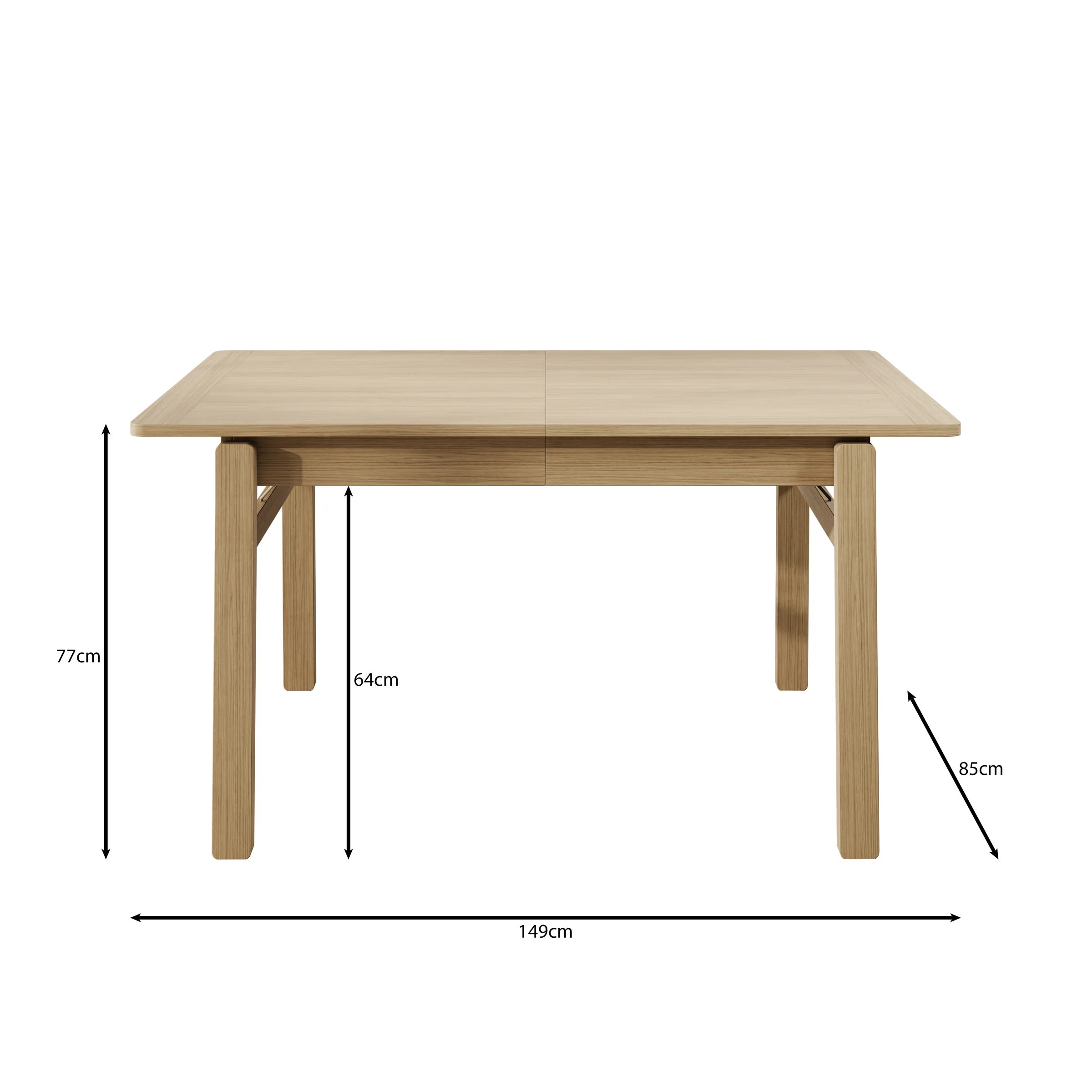 Portino - Eetkamertafel - Donker eiken - 149-269x85x77 cm - Image 7
