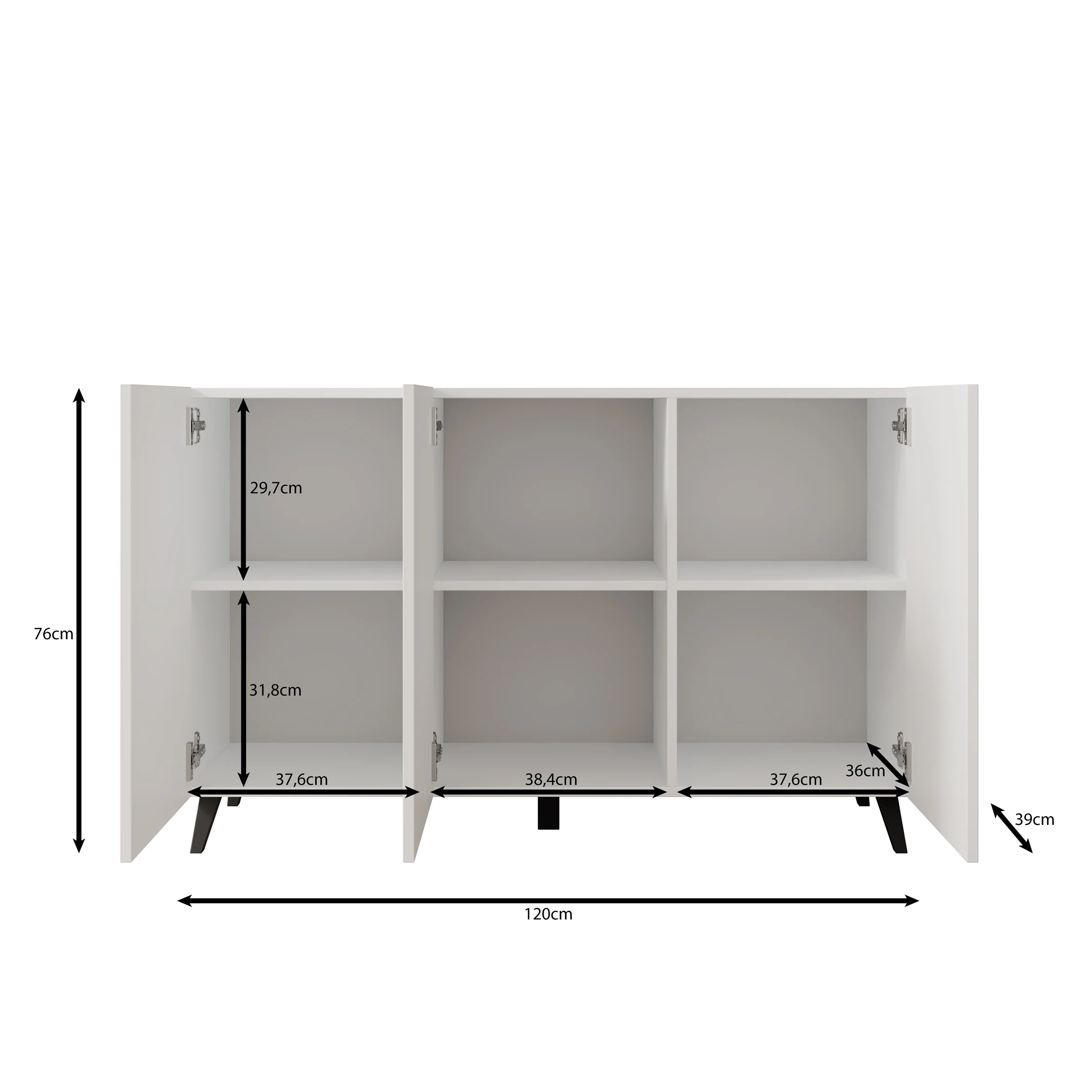 Pulse 3 - Dressoir - Wit - 120x39x76 cm - Image 6