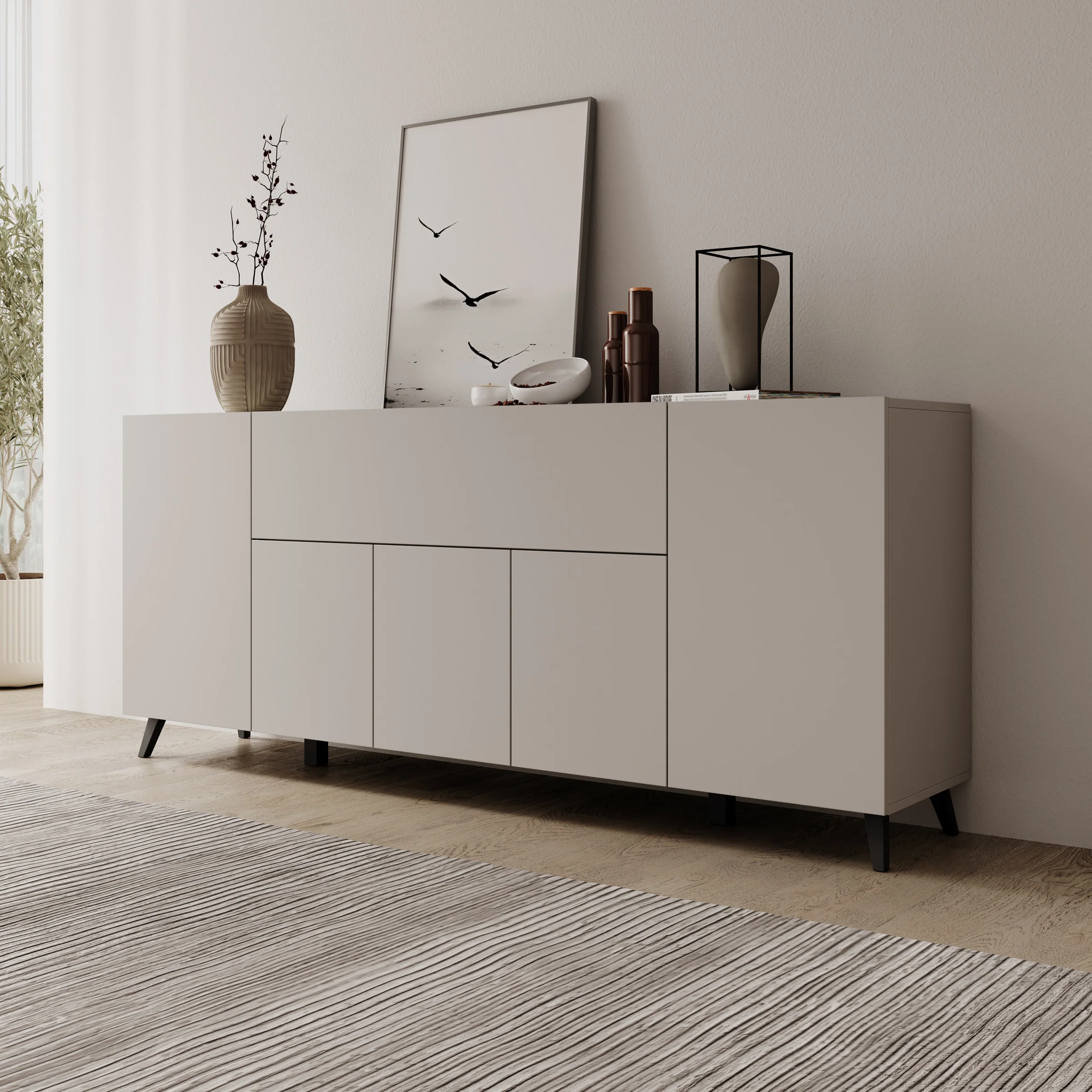 Pulse 4 - Dressoir - Beige - 180x39x76 cm