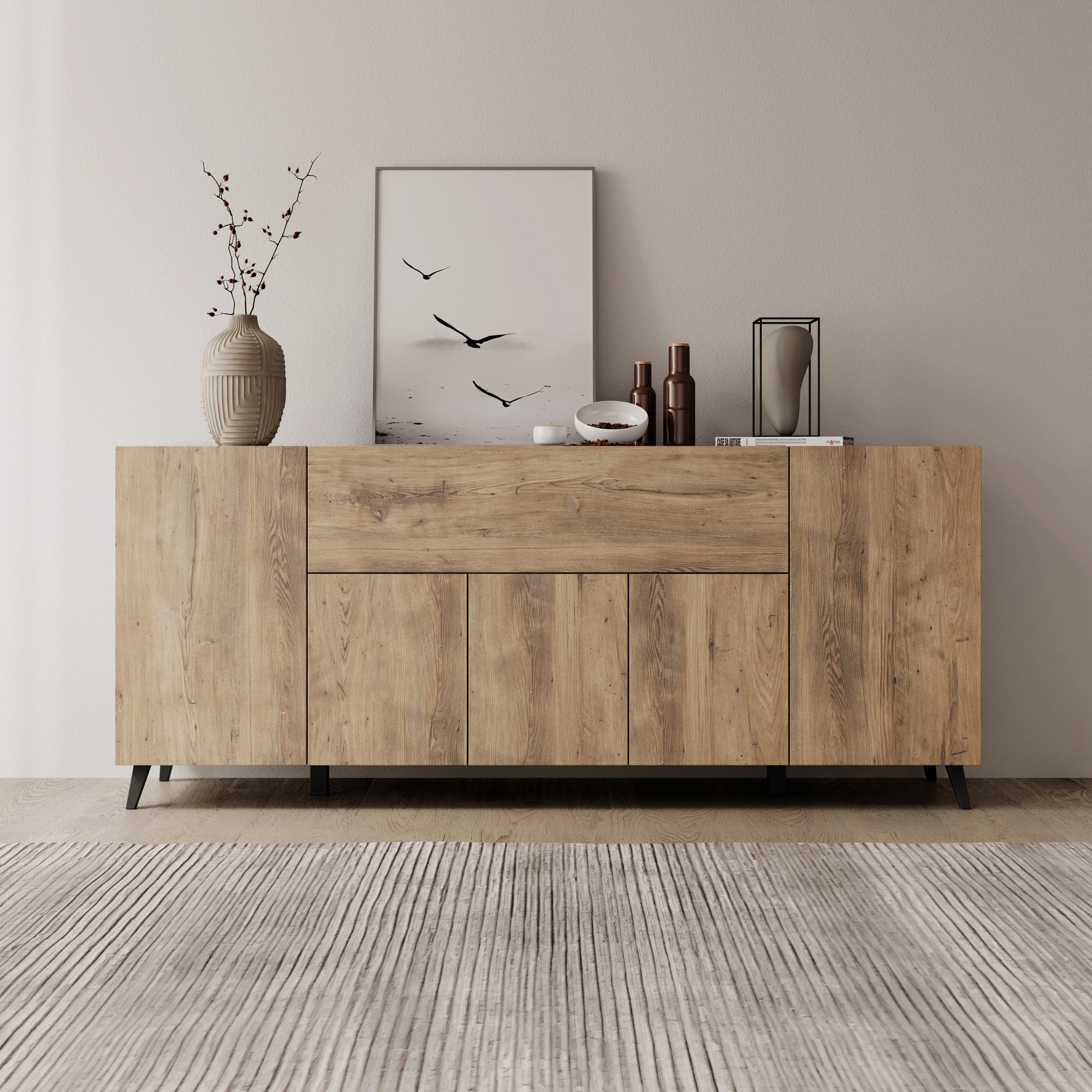 Pulse 4 - Dressoir - Eikenpatroon/Grijs - 180x39x76 cm - Image 3