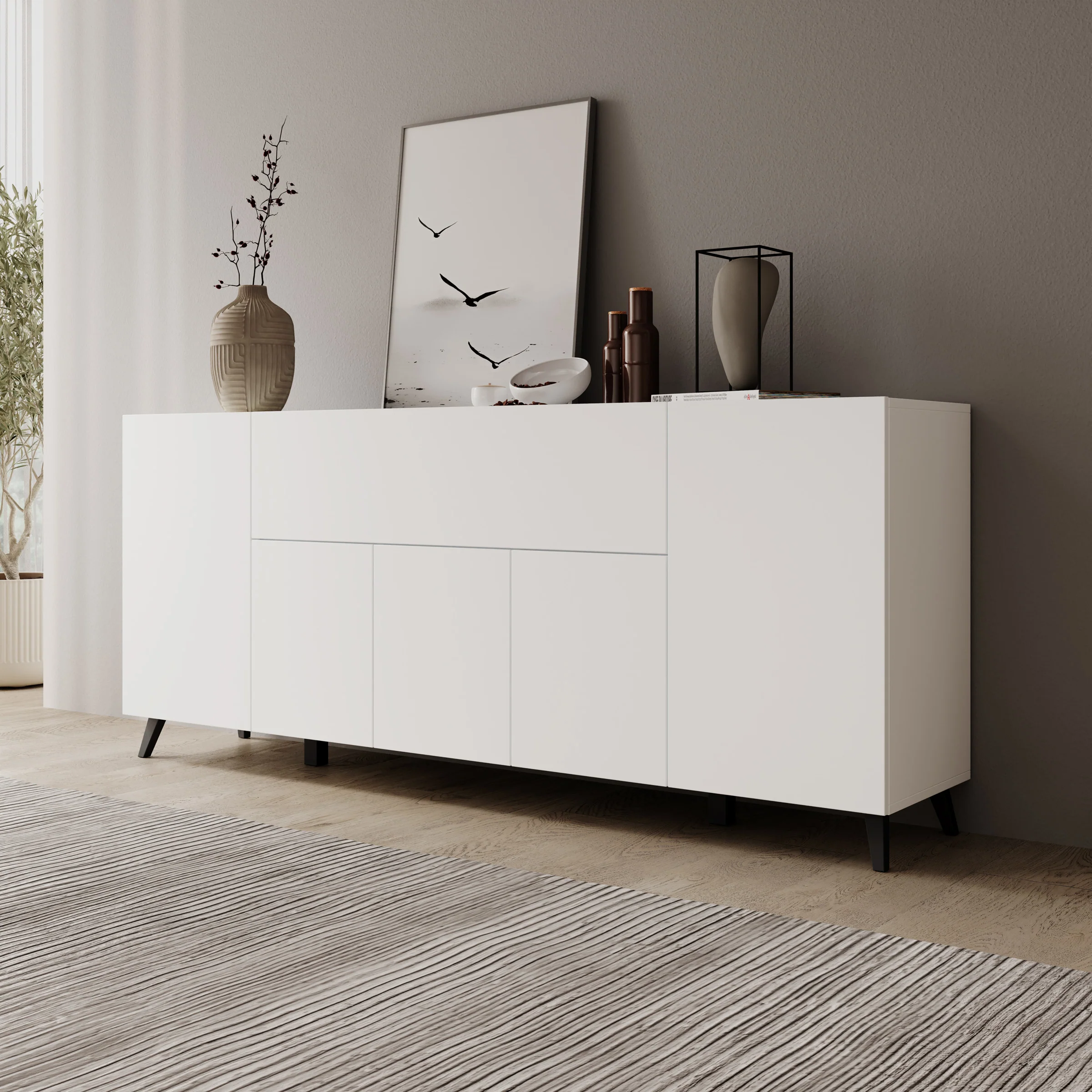 Pulse 4 - Dressoir - Wit - 180x39x76 cm