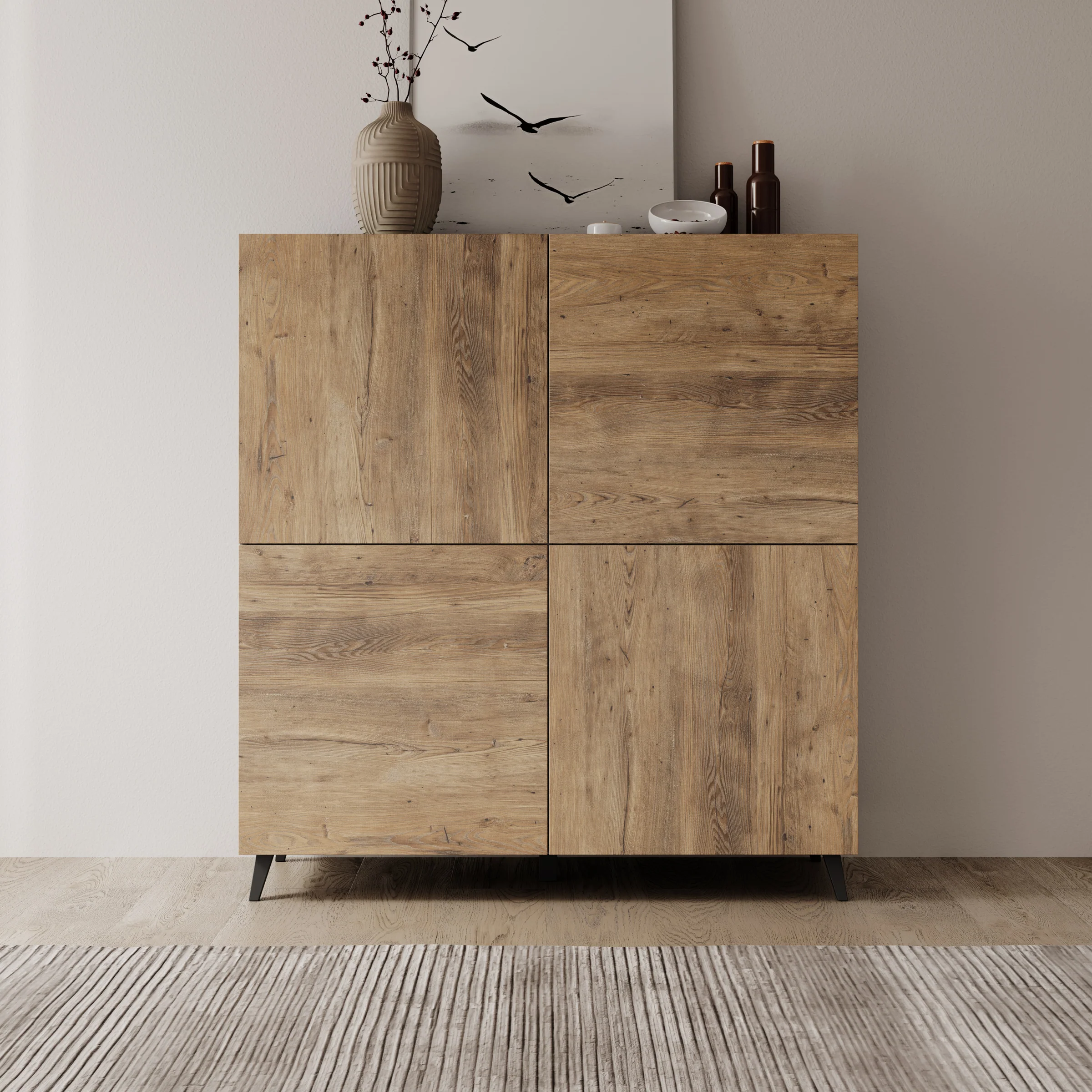Pulse - Dressoir - Eikenpatroon/Grijs - 120x40x130 cm - Image 3