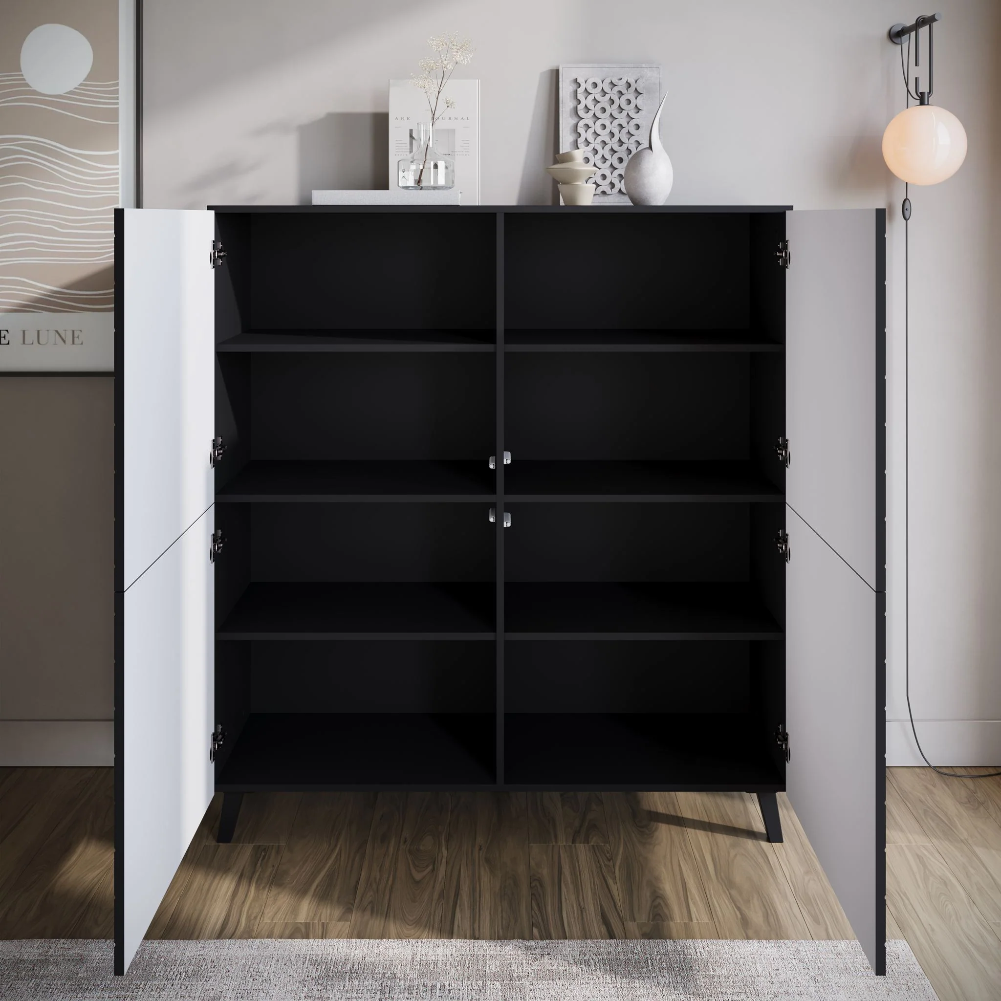 Pulse - Dressoir - Zwart - 120x39x128 cm - Image 3