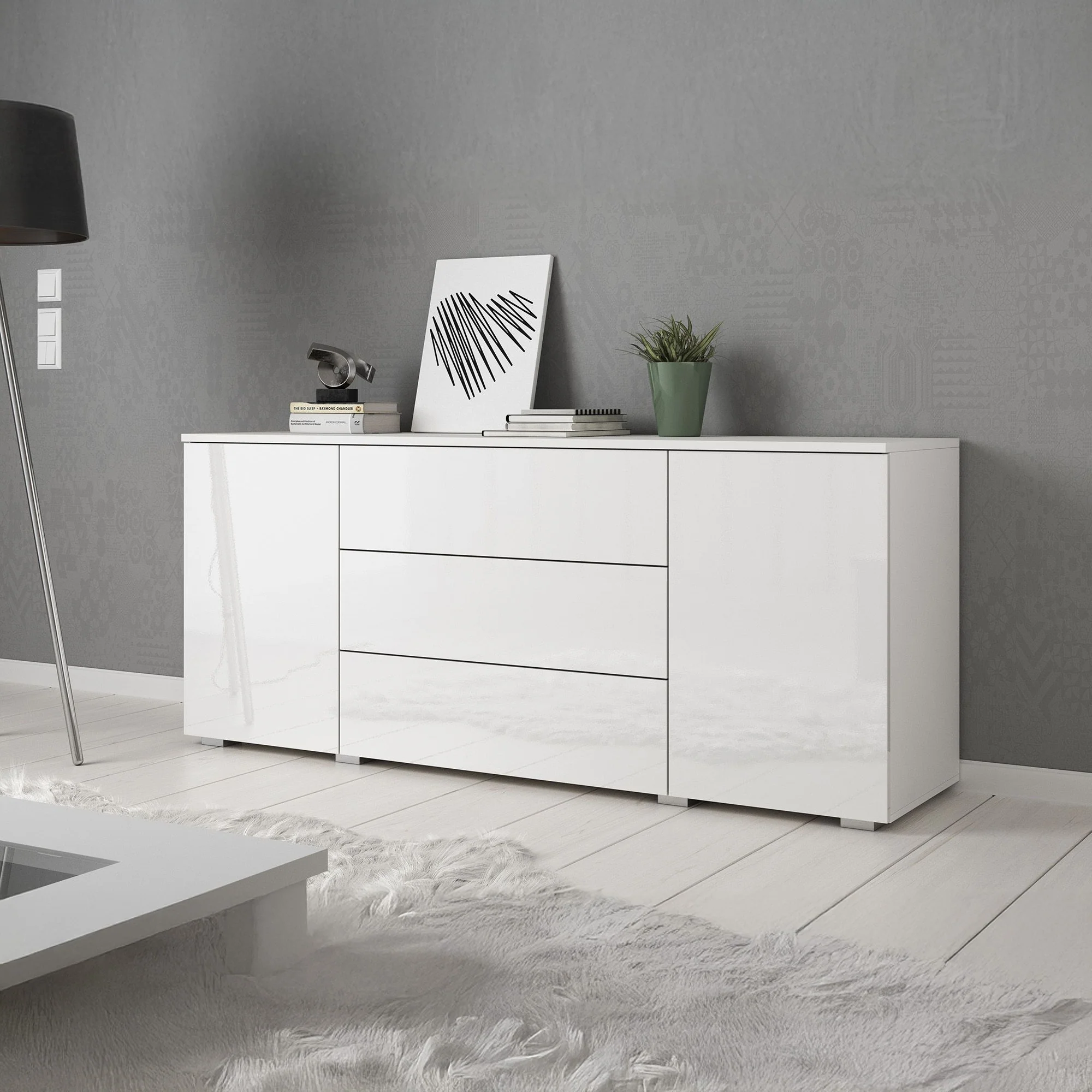Pure - Dressoir - Wit - 150x39x68 cm