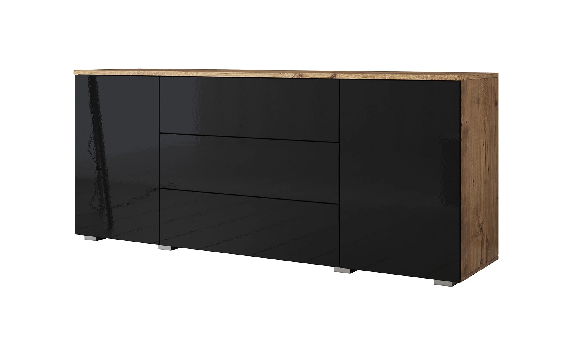 Pure - Dressoir - Zwart/eiken - 150x39x68 cm - Image 6