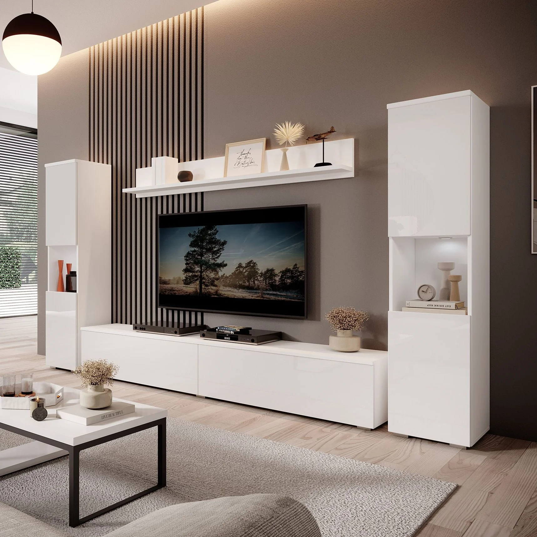 Pure XL - Wandmeubel - Wit - 180x33x130 cm - Image 4